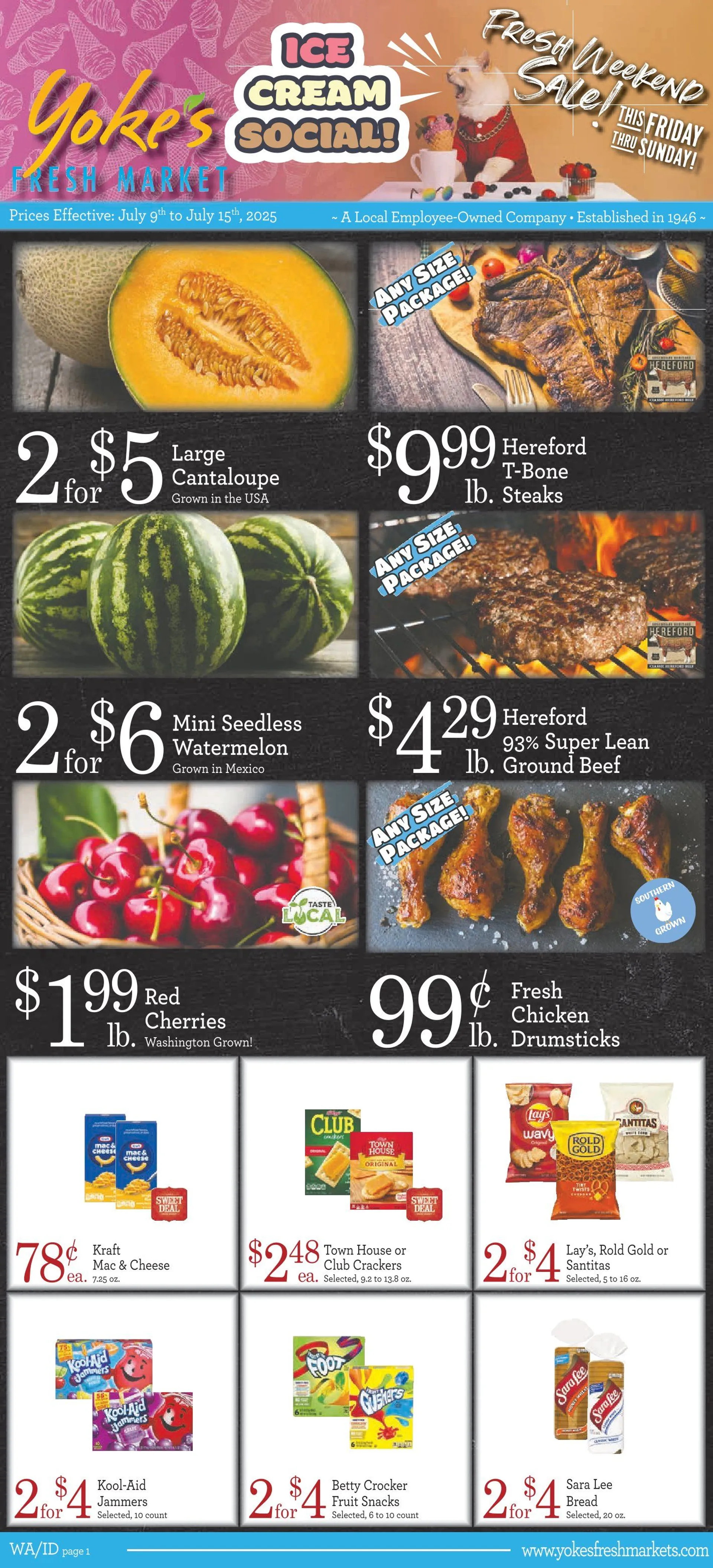 Weekly ad Yoke's Fresh Market Sales from July 9 to July 15 2025 - Page 1
