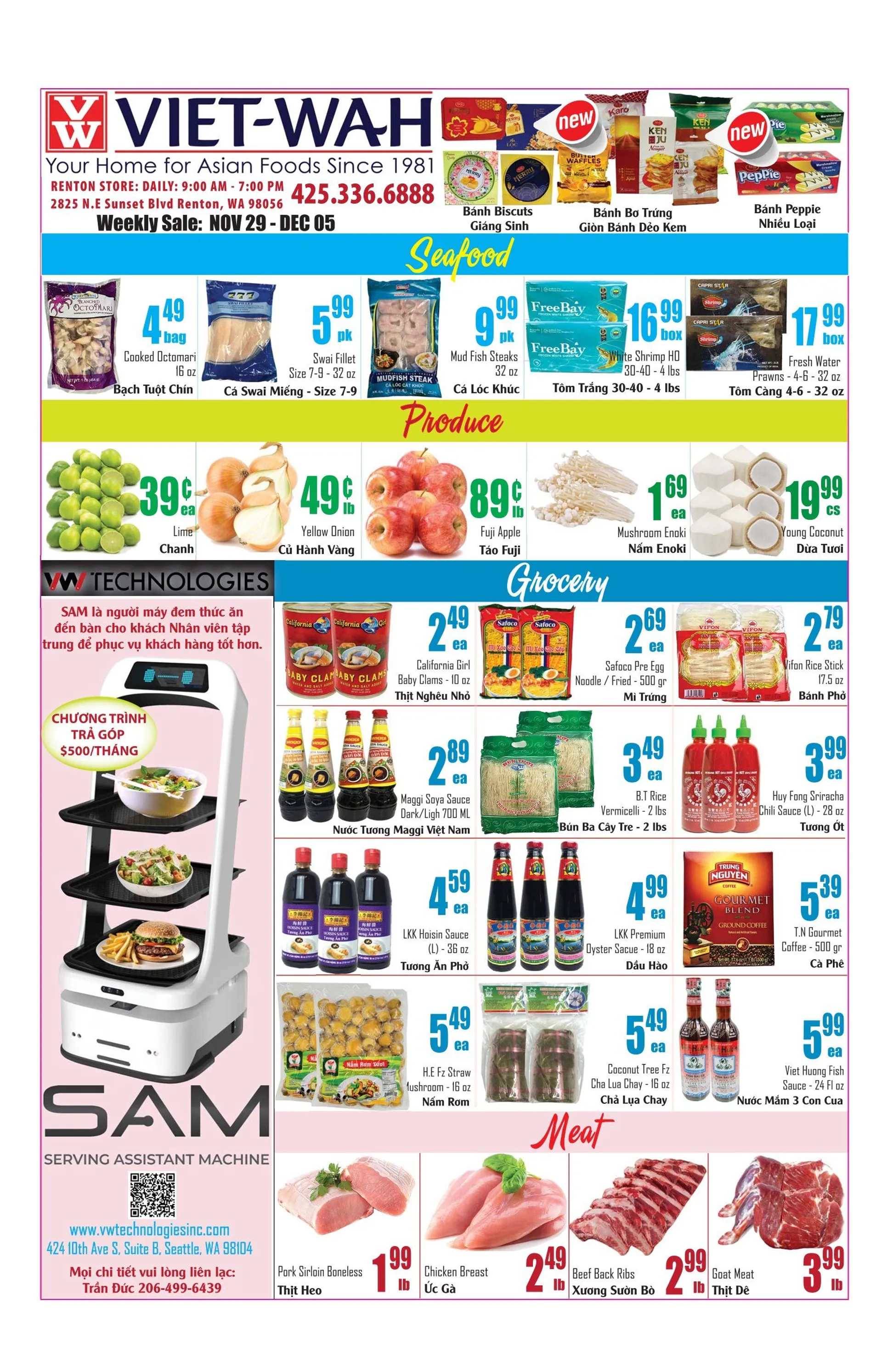 Weekly ad Viet Wah Supermarket Weekly Ad from November 29 to December 5 2024 - Page 