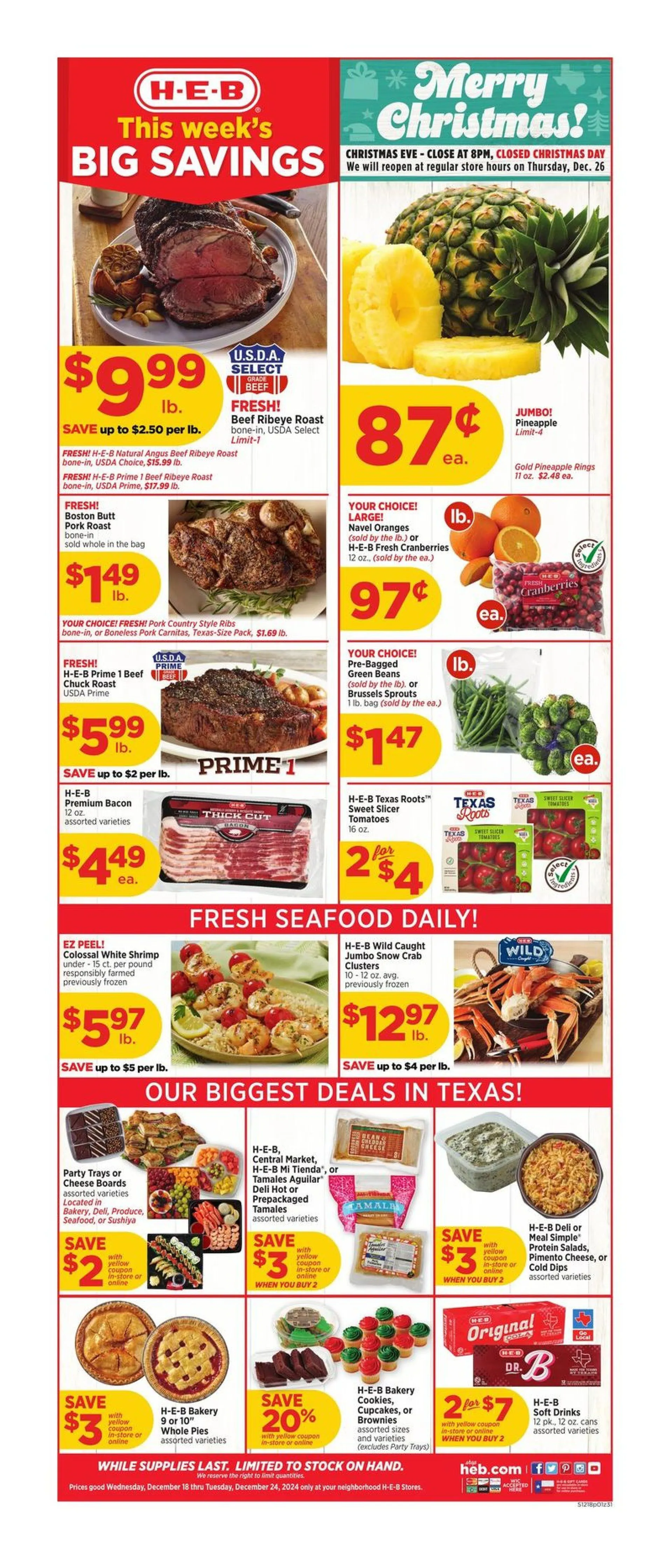 Weekly ad H-E-B Sales from December 18 to December 24 2024 - Page 