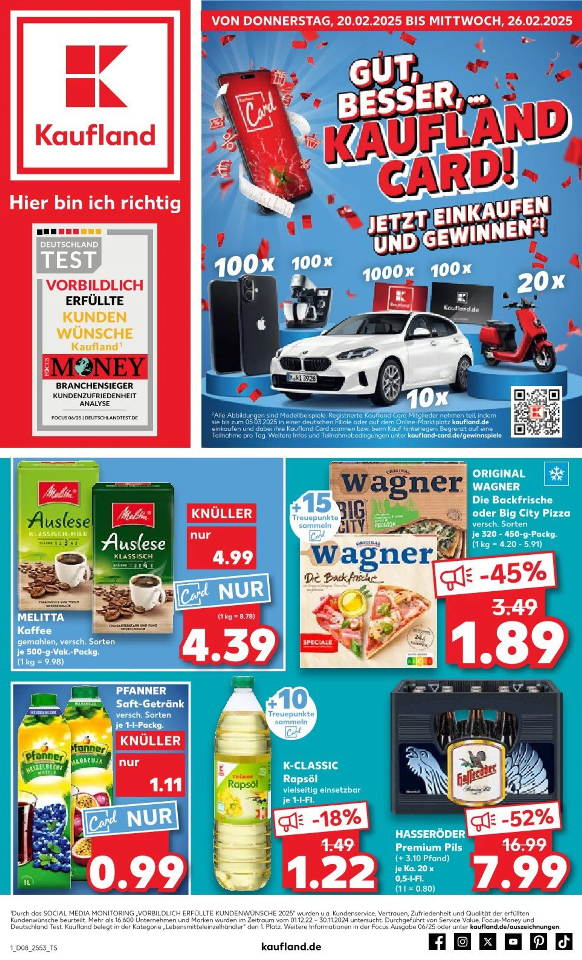 Kaufland Prospekt von 20. Februar bis 26. Februar 2025 - Prospekt seite 1