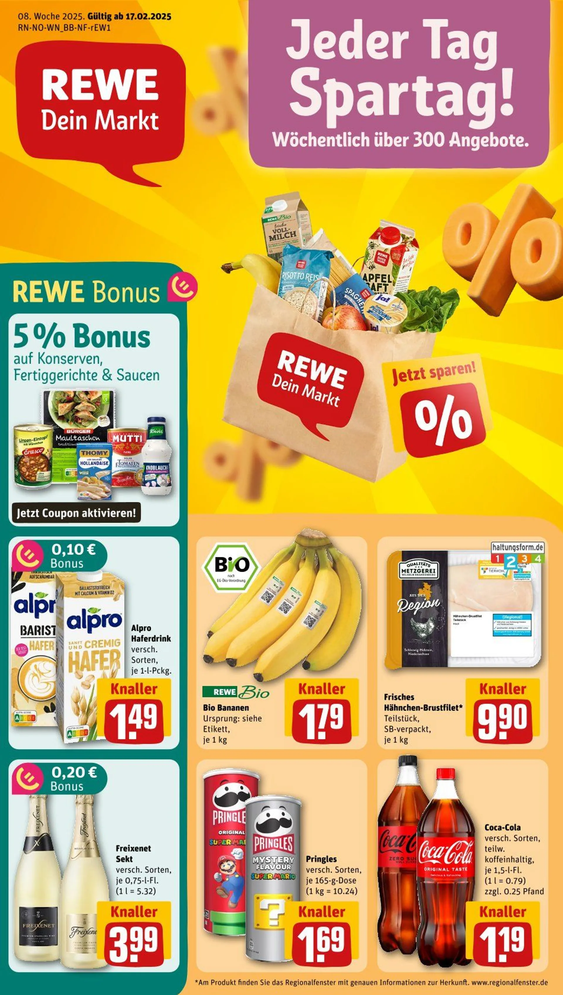 REWE Prospekt  von 17. Februar bis 23. Februar 2025 - Prospekt seite 1