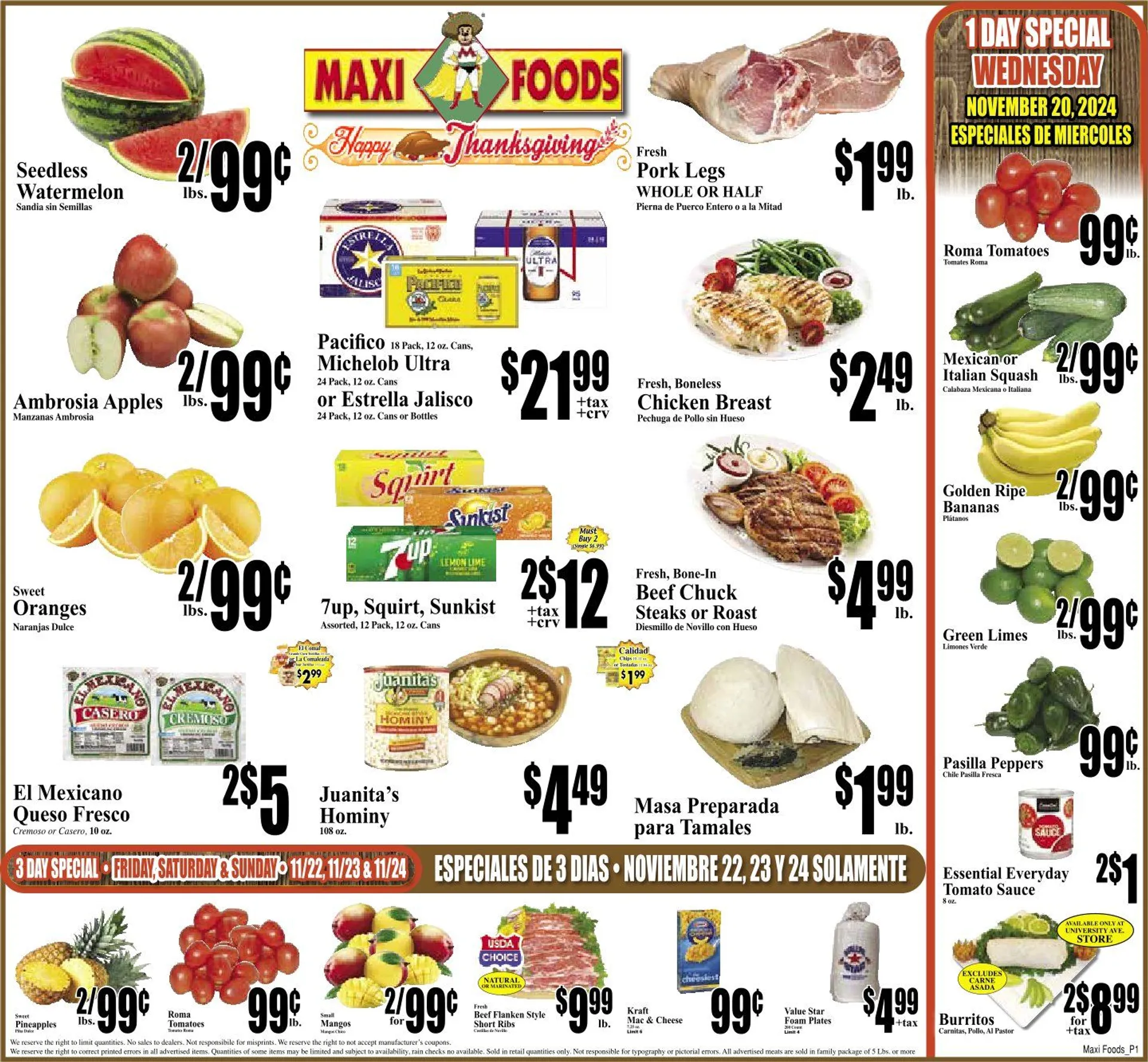 Weekly ad Maxi Foods Deals from November 22 to November 24 2024 - Page 