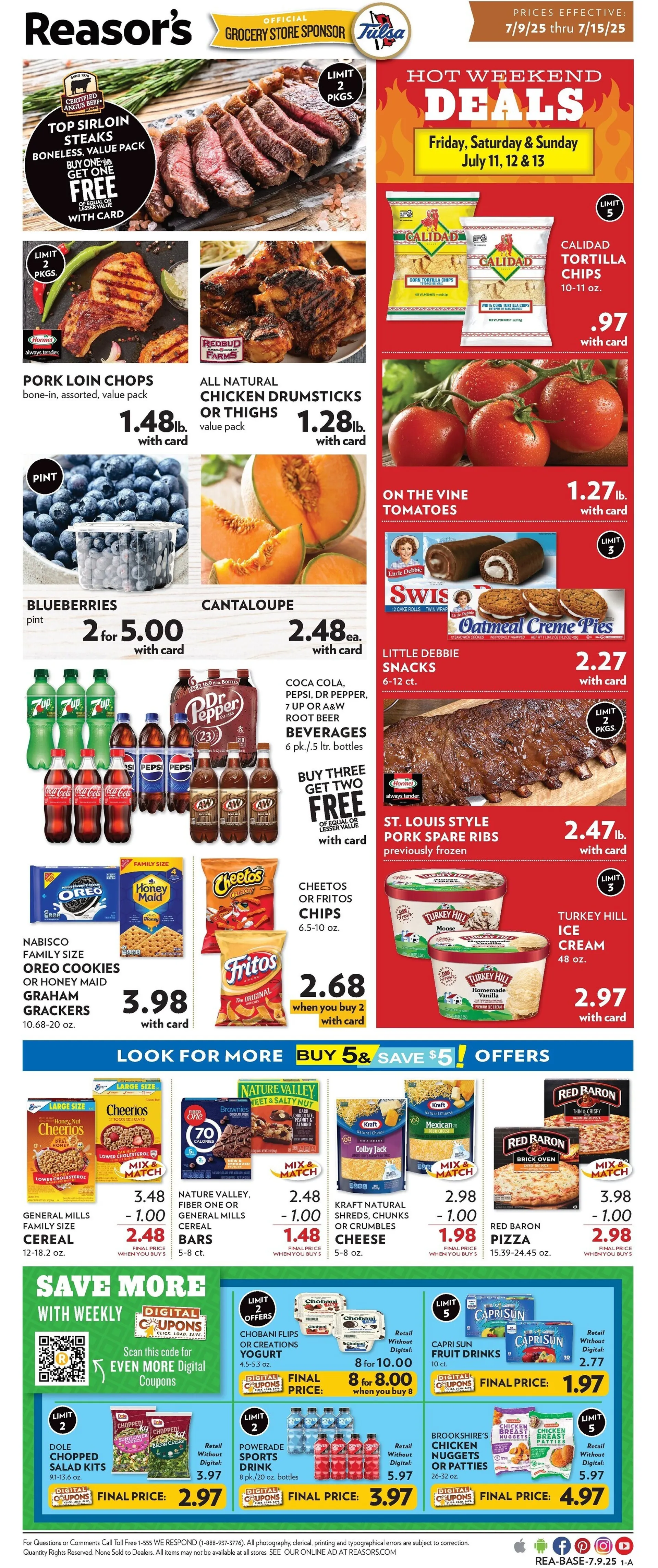 Weekly ad Reasor's  Sales from July 9 to July 15 2025 - Page 1