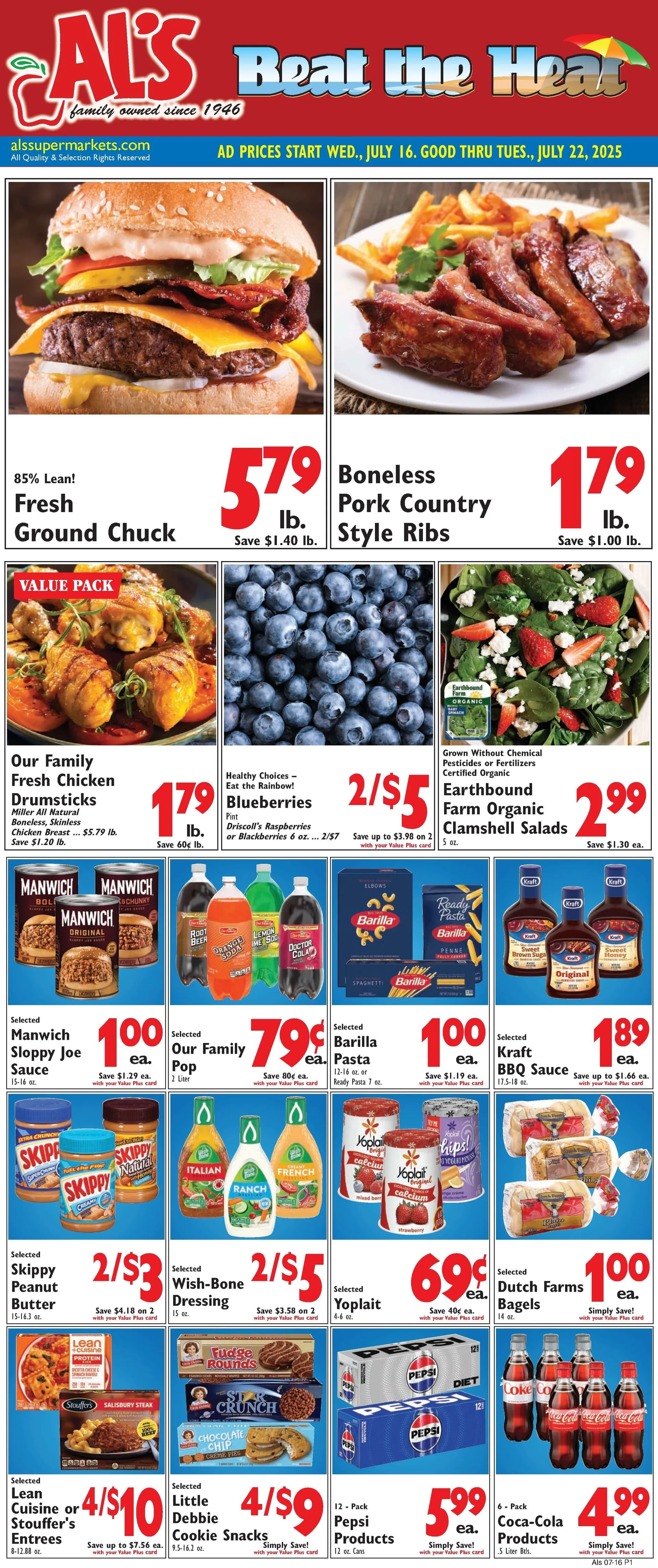 Weekly ad Al's Supermarket Sales from July 16 to July 22 2025 - Page 1