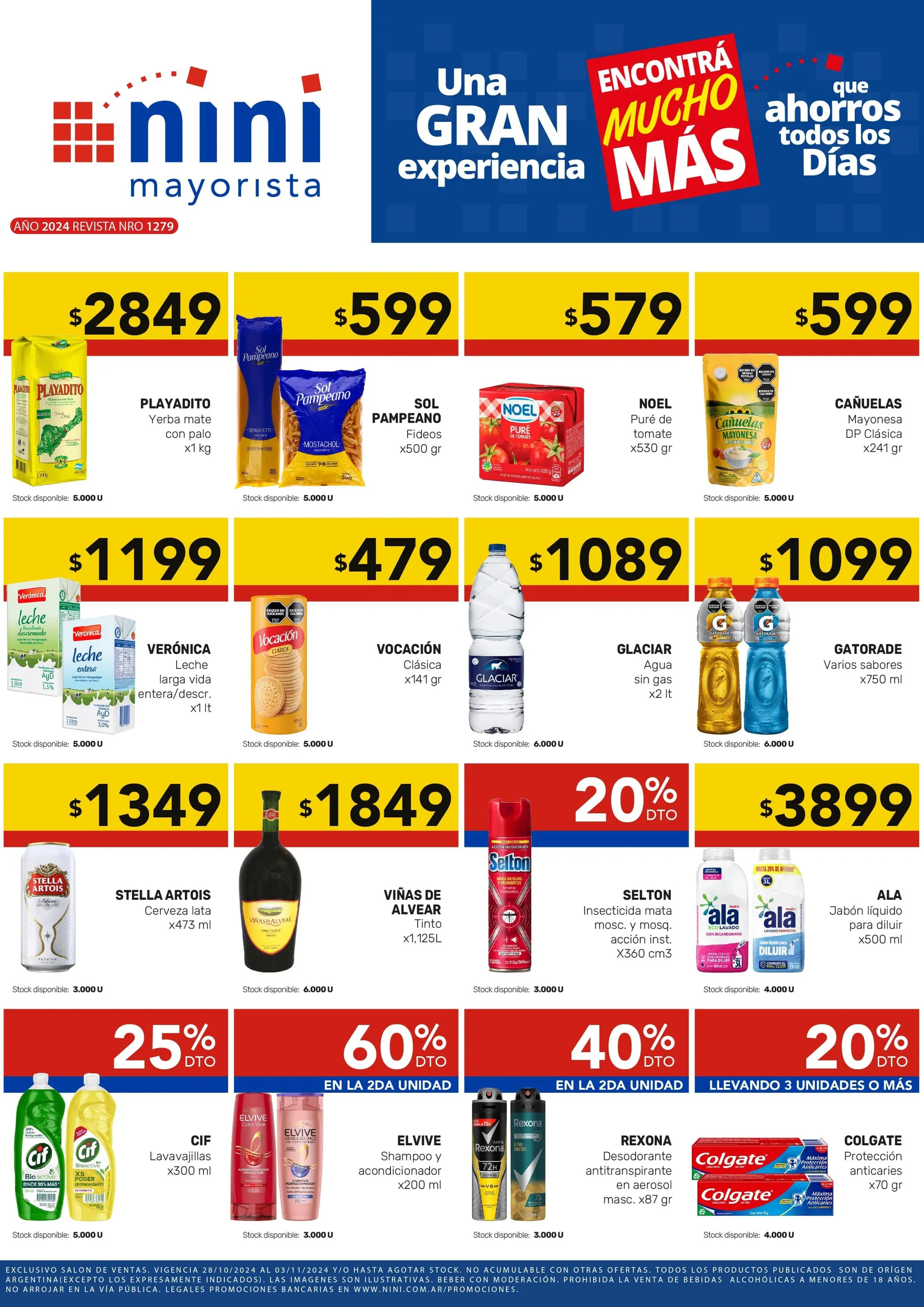 Ofertas de Nini Mayorista Ofertas 28 de octubre al 3 de noviembre 2024 - Página 1 del catálogo