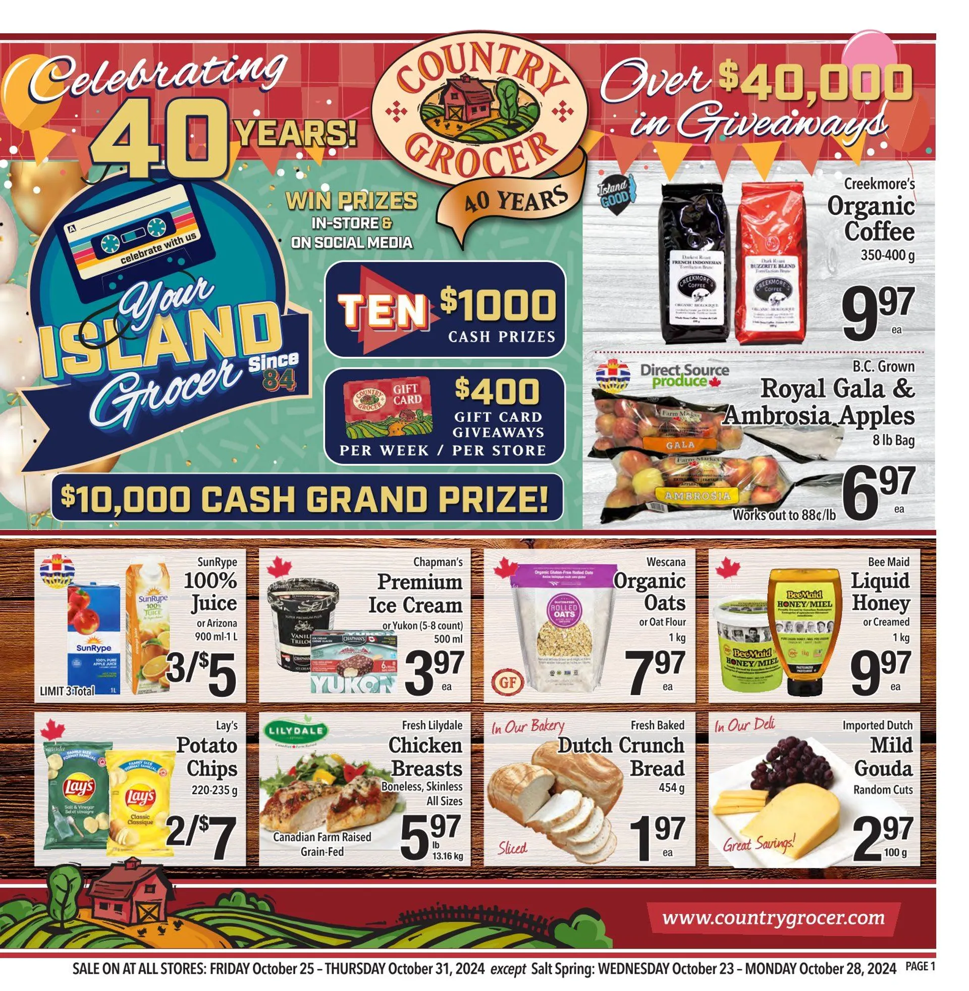 Country Grocer Weekly Ad from October 25 to October 31 2024 - flyer page 