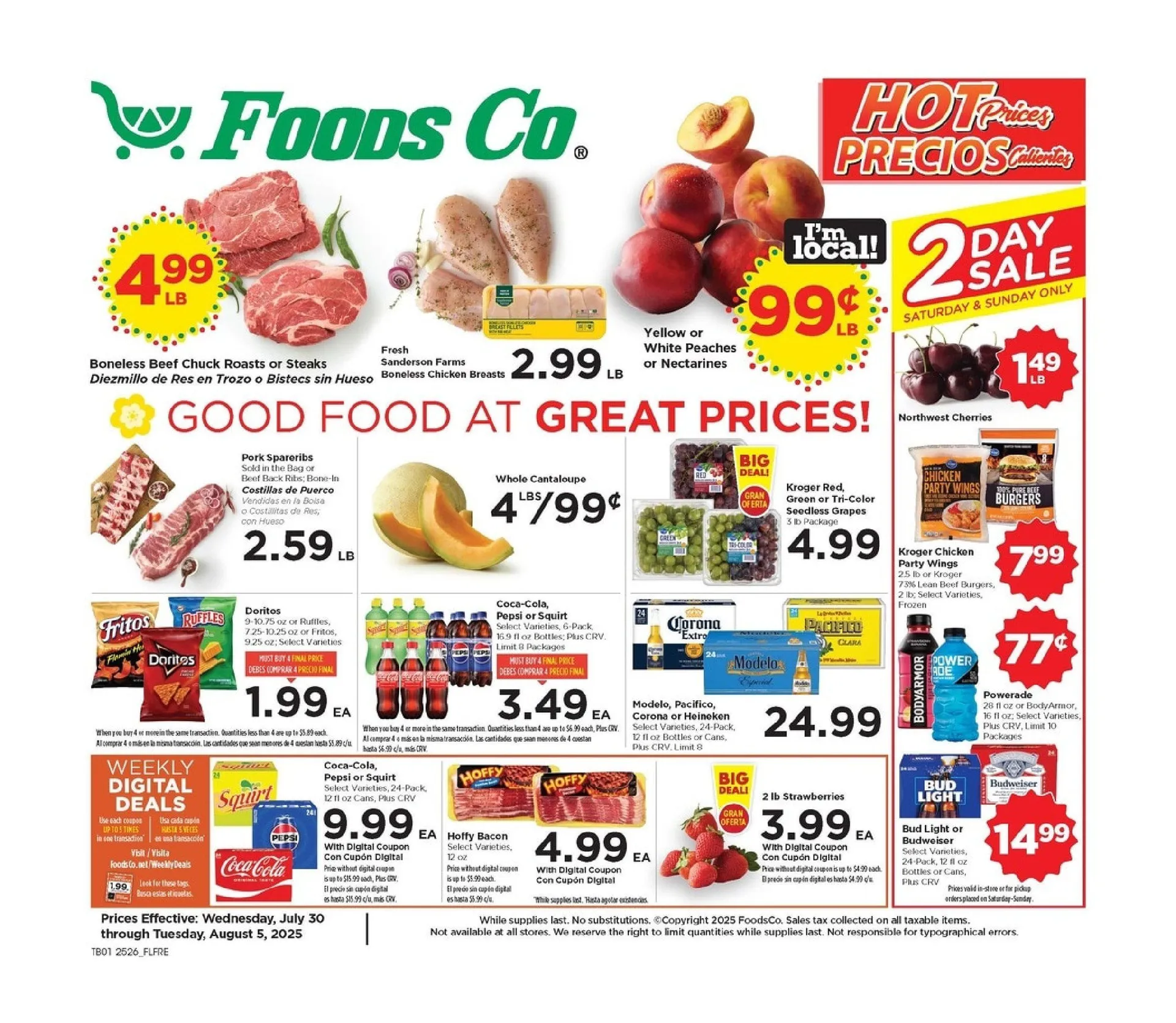 Weekly ad Foods Co. Sales from July 30 to August 5 2025 - Page 1