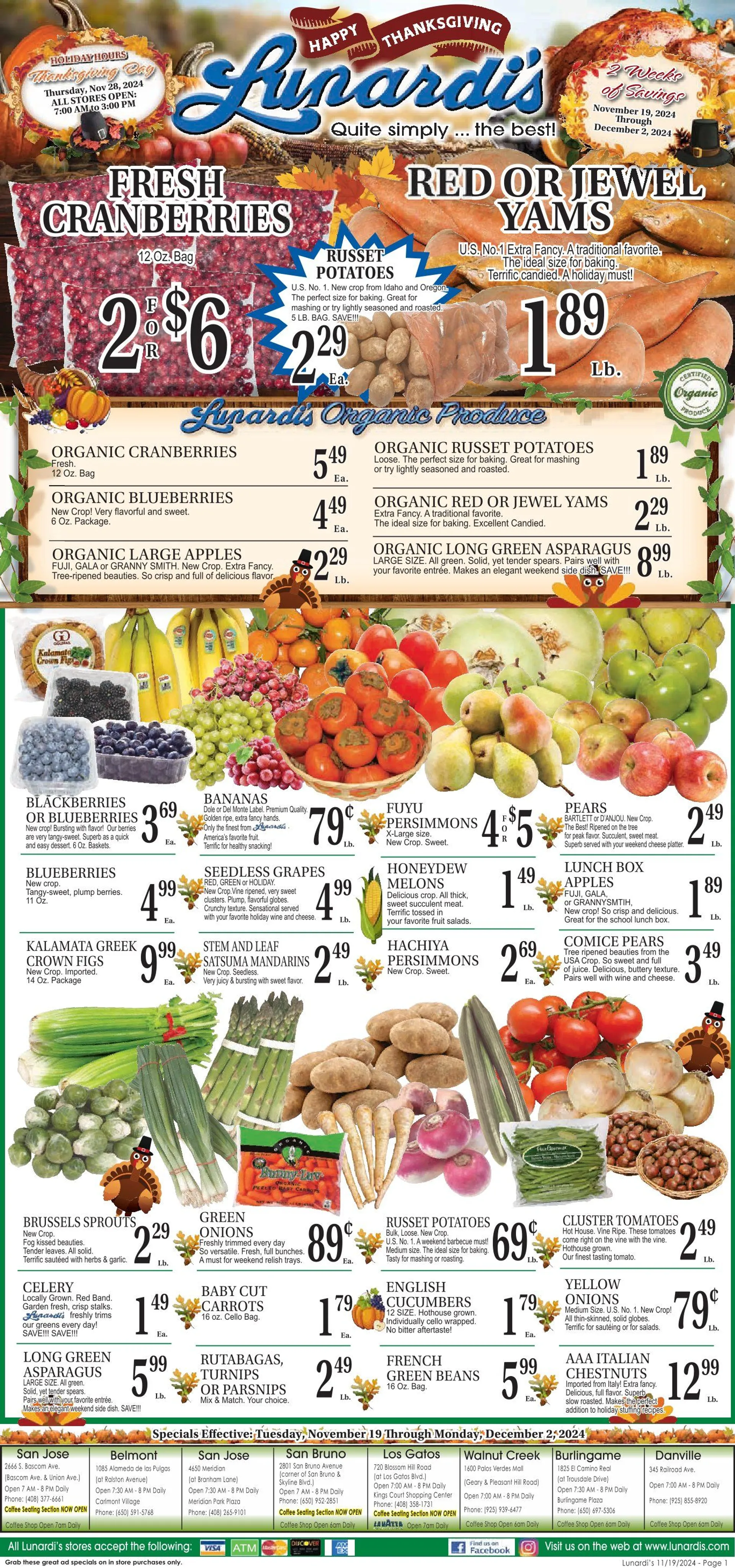 Weekly ad Lunardi's Weekly Ad from November 19 to December 2 2024 - Page 