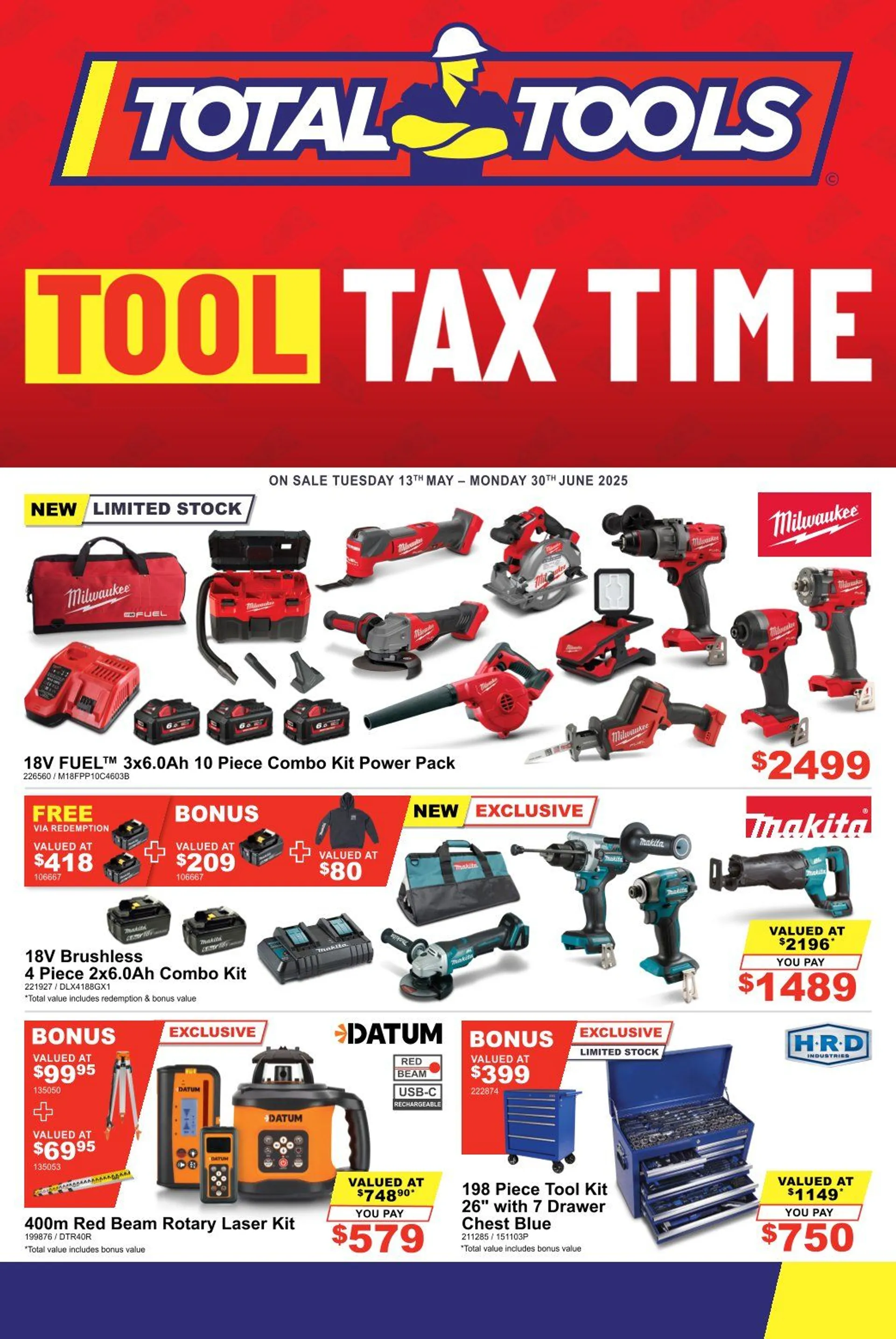  Total Tools Weekly specials  - Catalogue valid from 13 May to 30 June 2025 - page 1