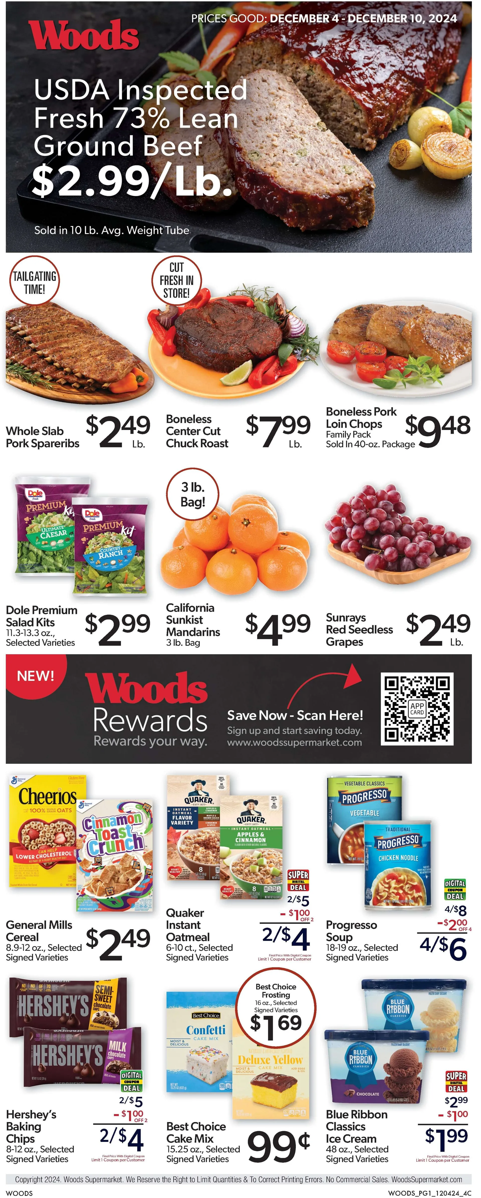 Weekly ad Woods Supermarket Weekly Ad from December 4 to December 10 2024 - Page 