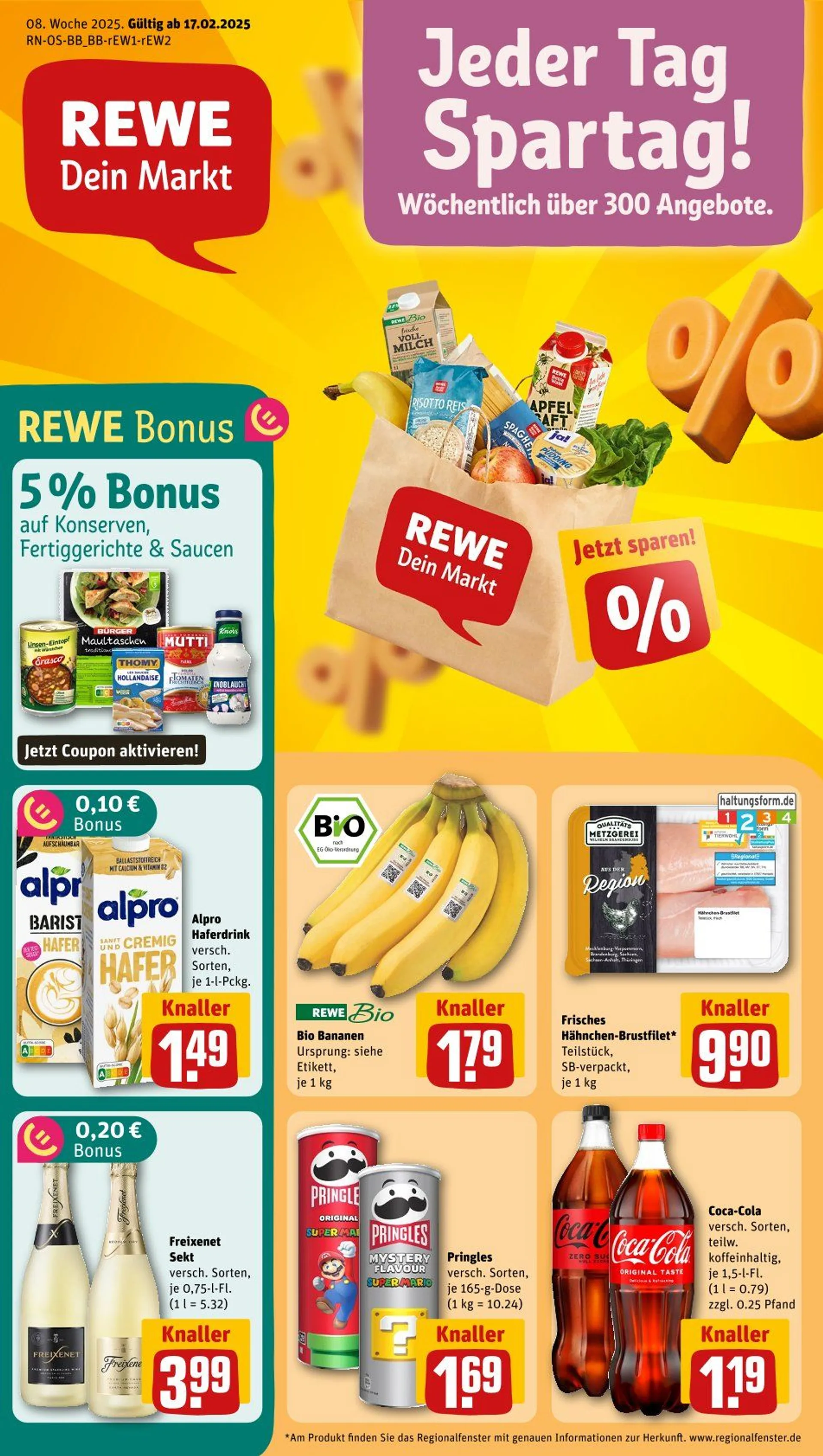 REWE Prospekt  von 17. Februar bis 23. Februar 2025 - Prospekt seite 1