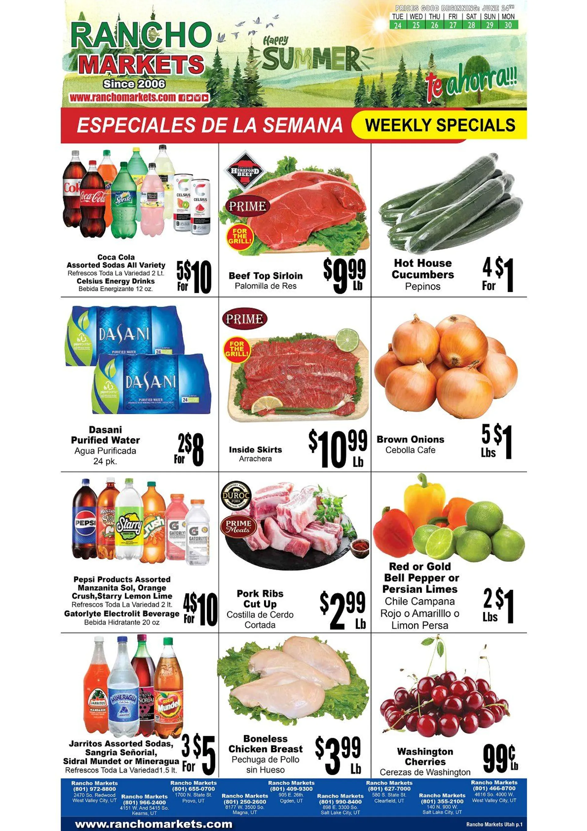 Weekly ad Rancho Markets Sales from June 24 to June 30 2025 - Page 1