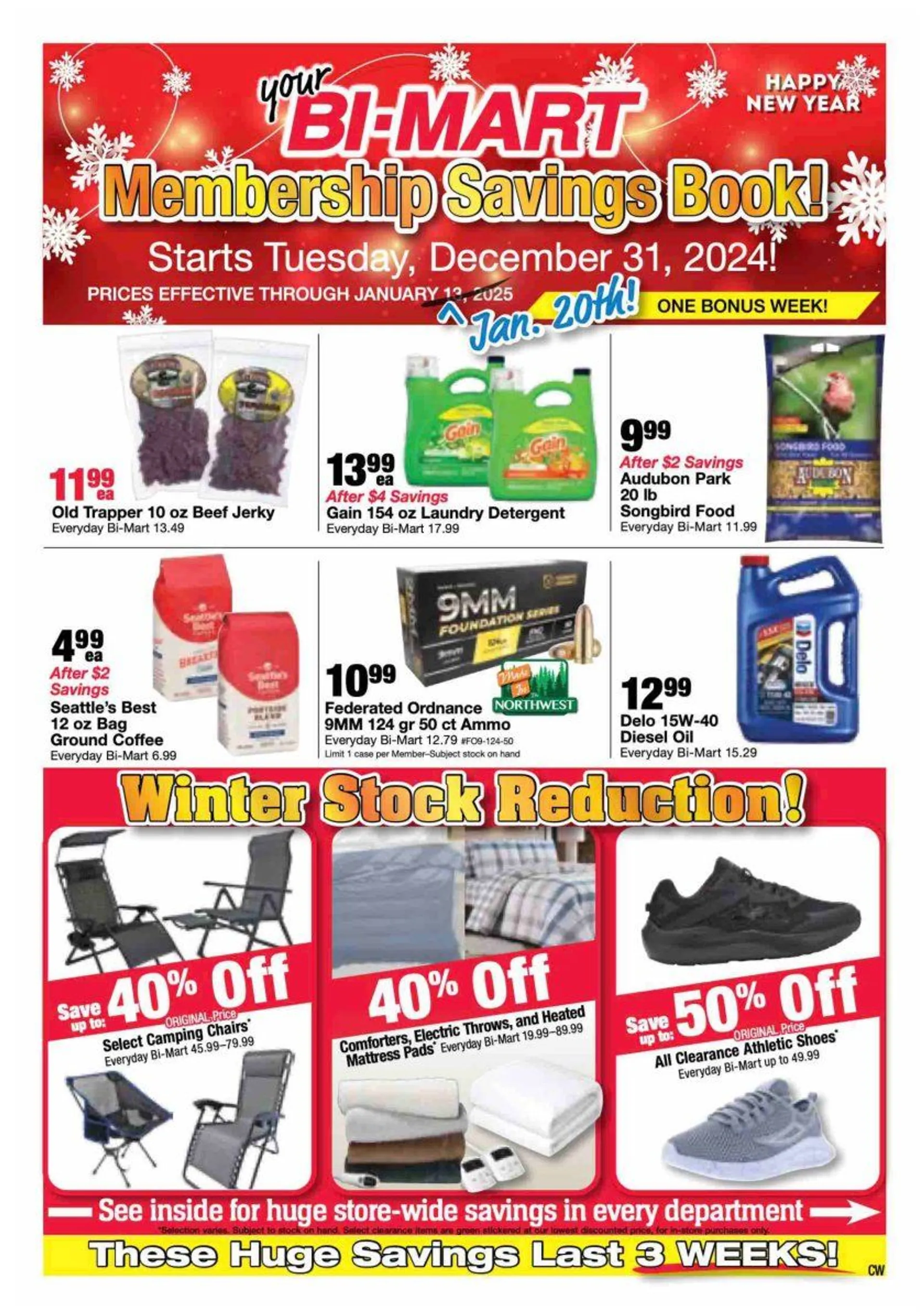 Weekly ad Bi-Mart Sles from December 31 to January 20 2025 - Page 