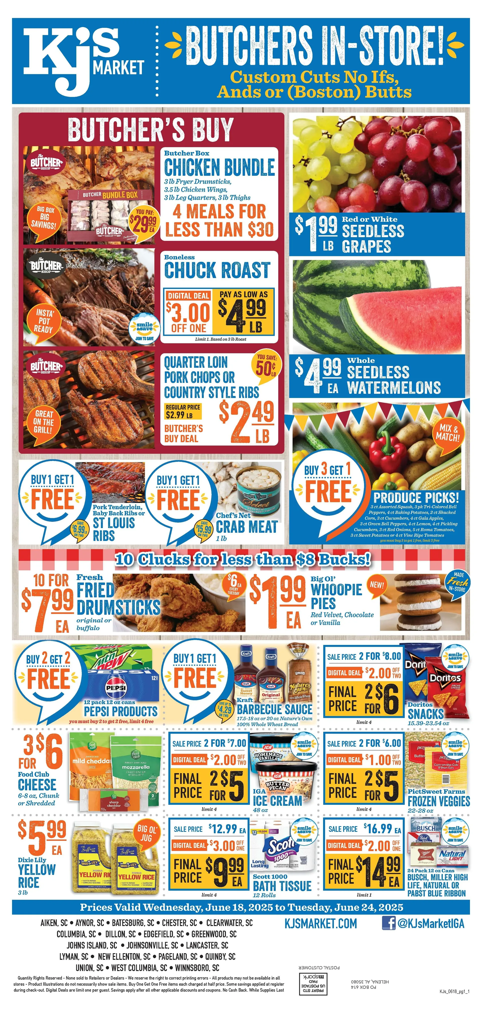 Weekly ad KJ´s Market weekly ads from June 18 to June 24 2025 - Page 1