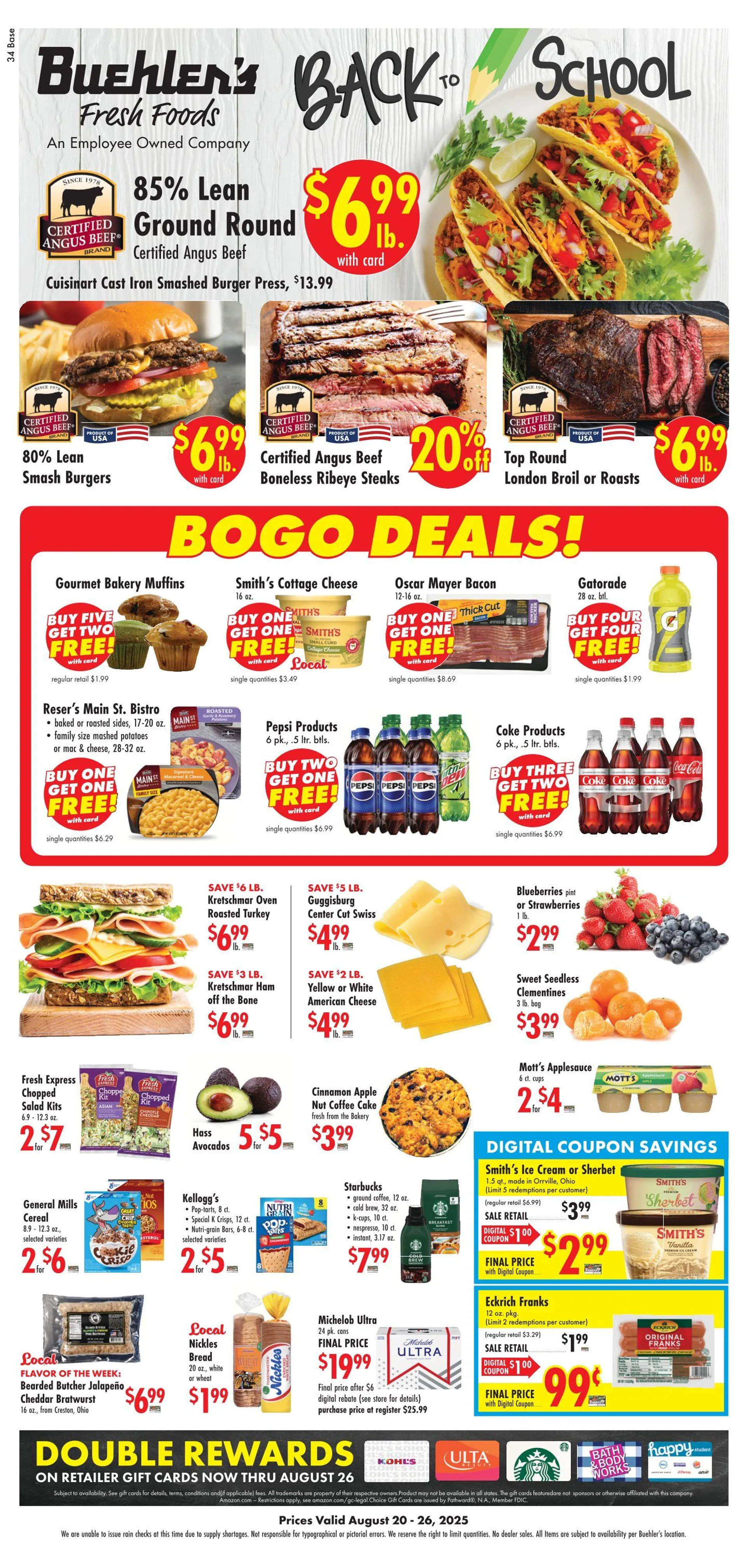 Weekly ad Buehler's Fresh Foods Sales from August 20 to August 26 2025 - Page 1