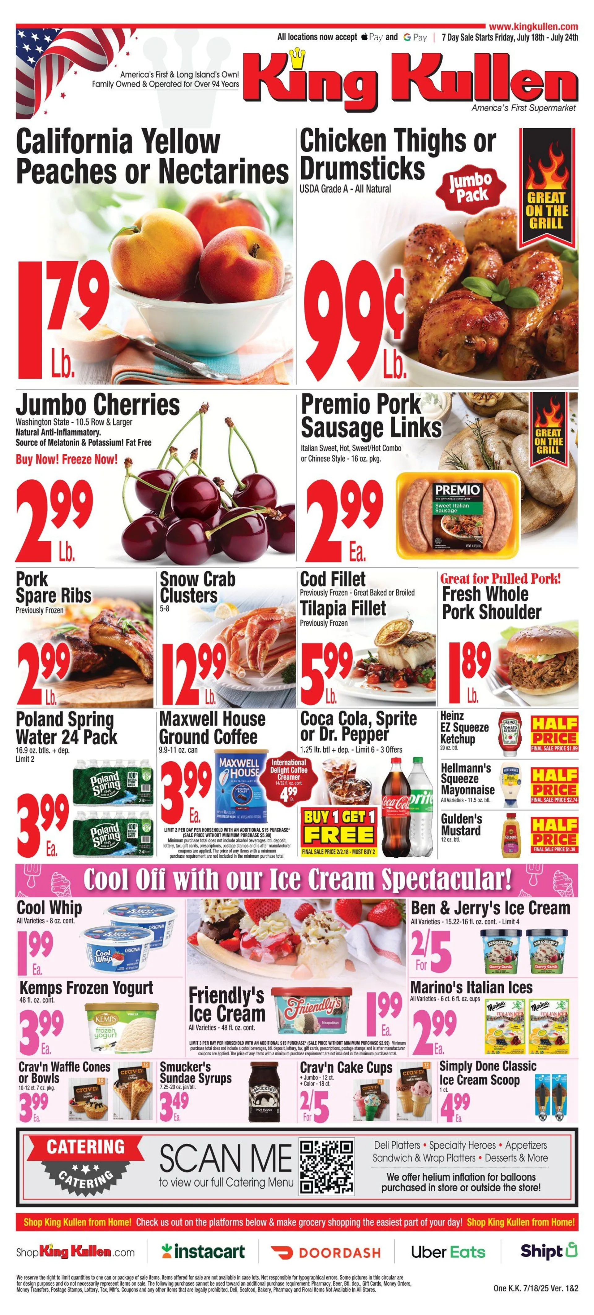 Weekly ad King Kullen Sales from July 18 to July 24 2025 - Page 1