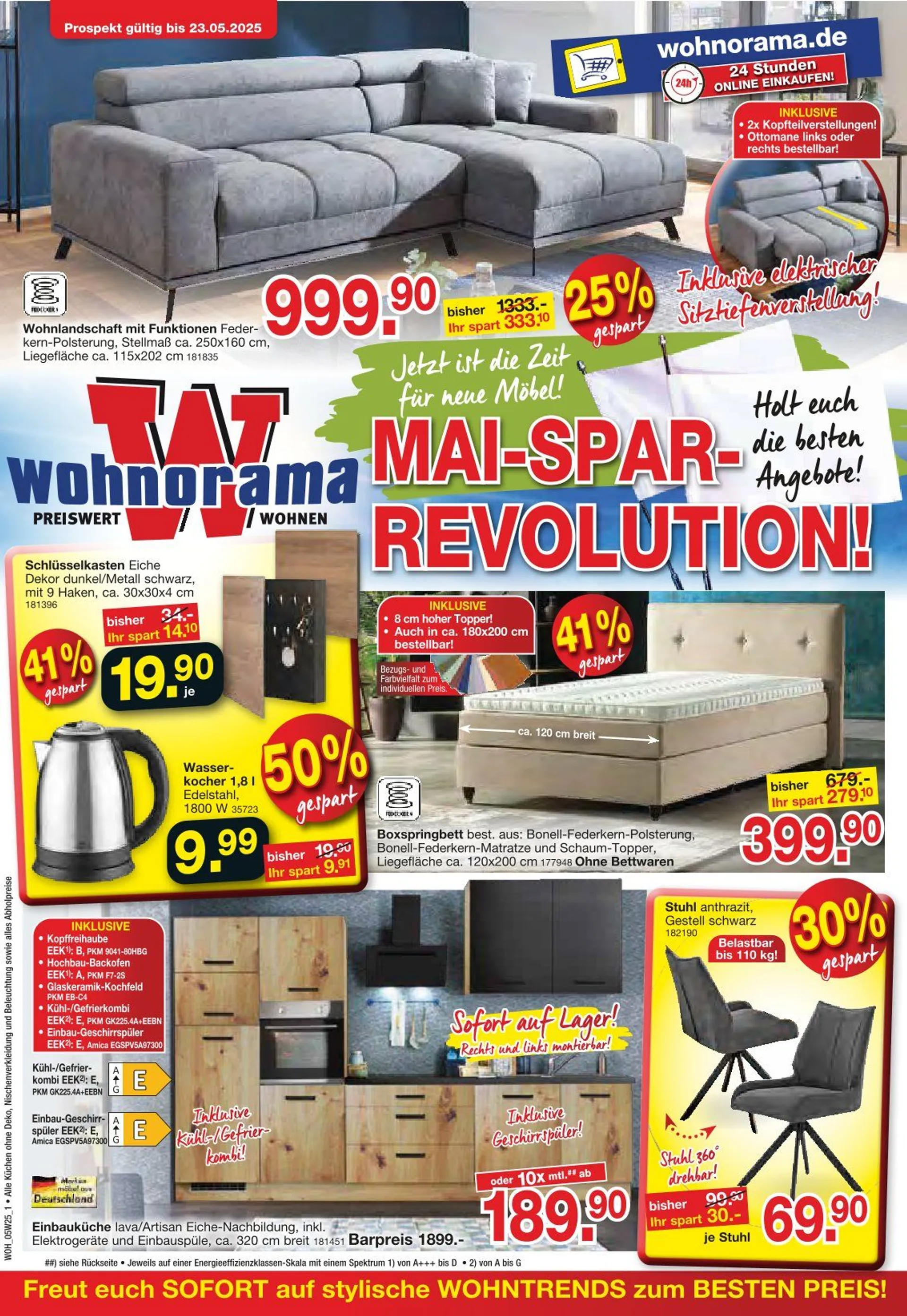 Wohnorama Angebote von 1. Mai bis 23. Mai 2025 - Prospekt seite 