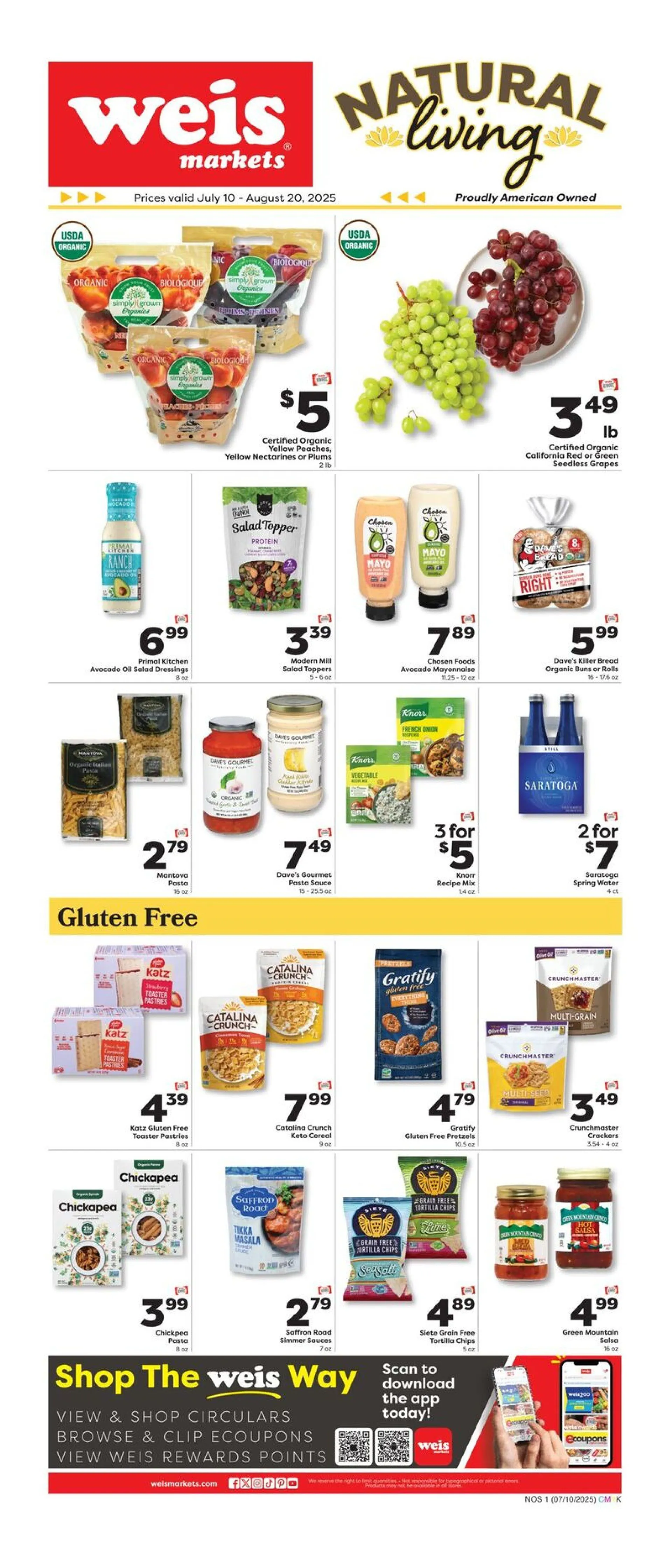 Weekly ad Weis Sales from July 10 to August 20 2025 - Page 1