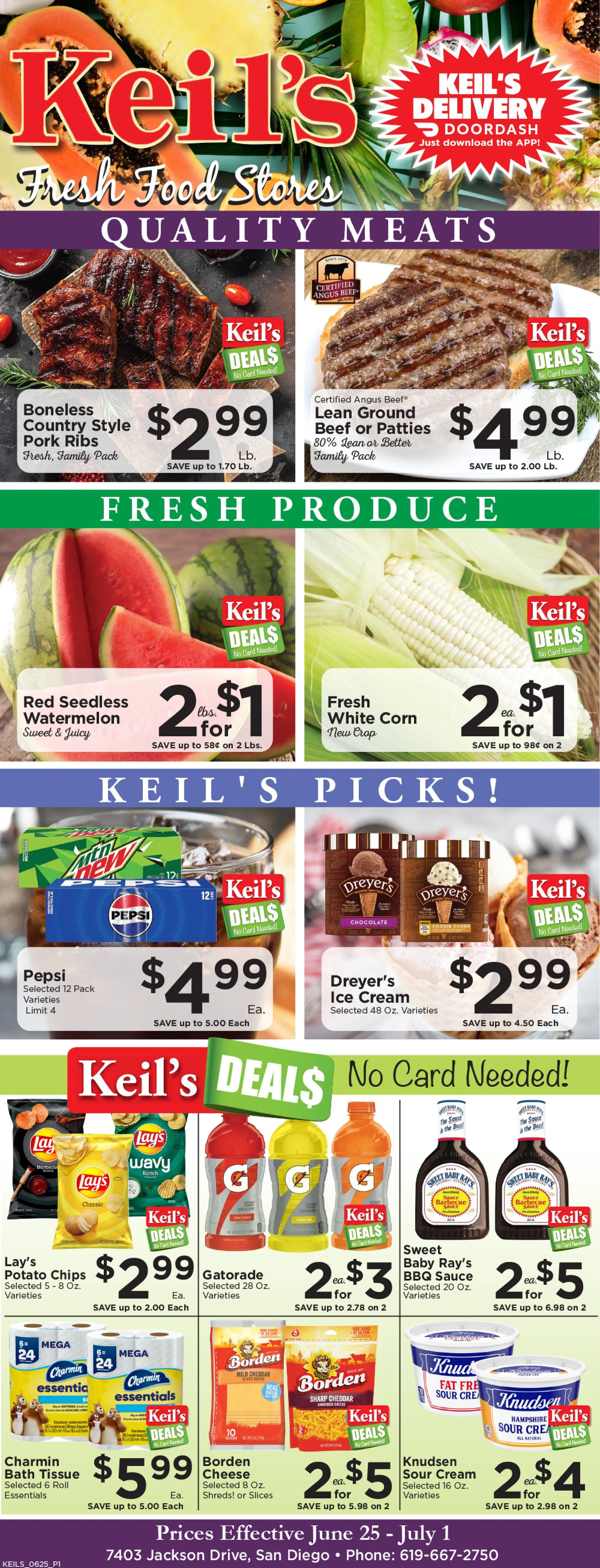 Weekly ad Keil's Fresh Food Stores Sales from June 25 to July 1 2025 - Page 1