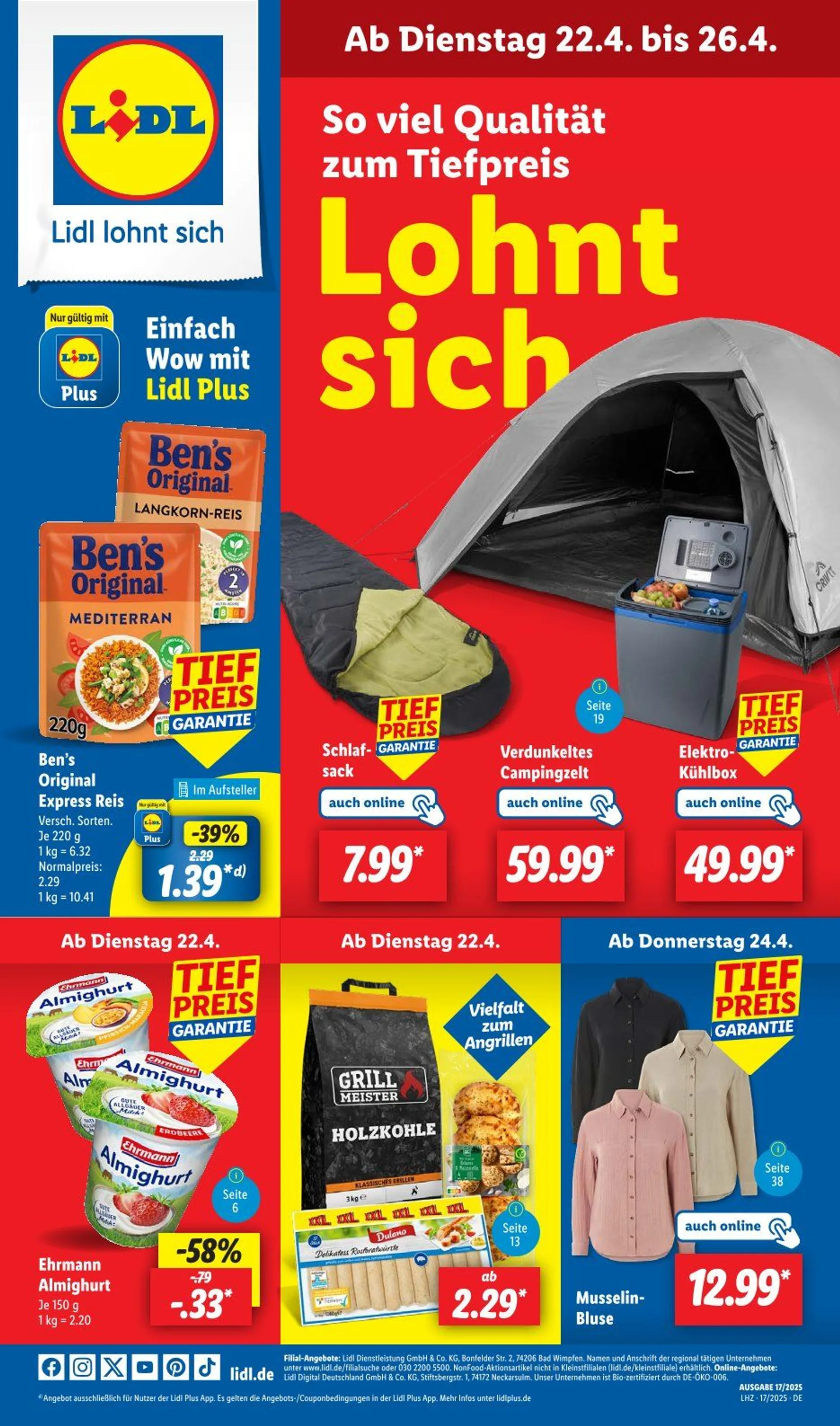 Lidl Angebote von 22. April bis 26. April 2025 - Prospekt seite 