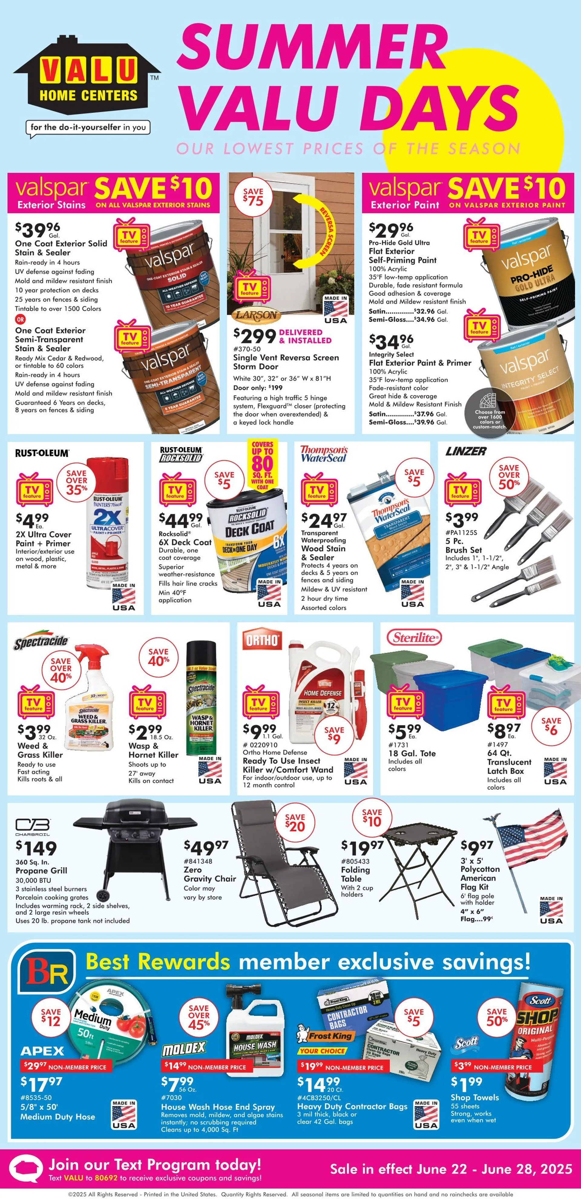 Weekly ad Valu Home Centers Deals from June 25 to June 28 2025 - Page 1