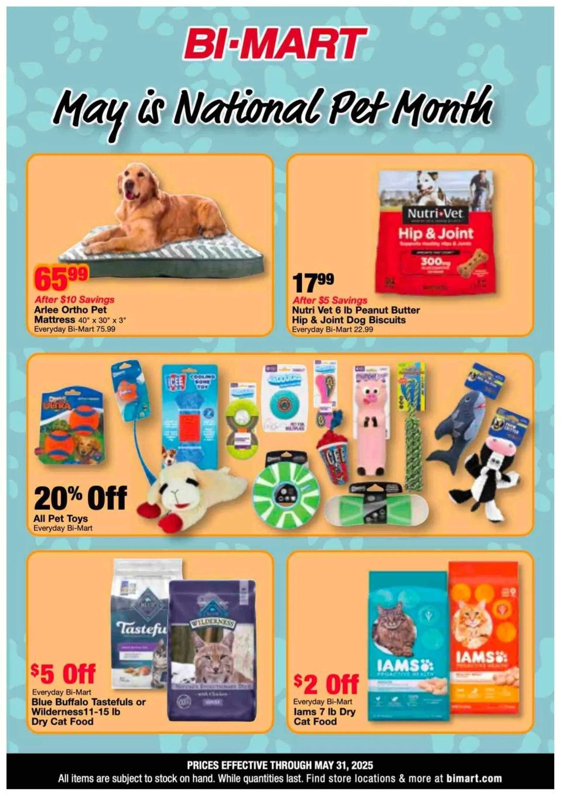 Weekly ad Bi - Mart Sales from April 29 to May 31 2025 - Page 1