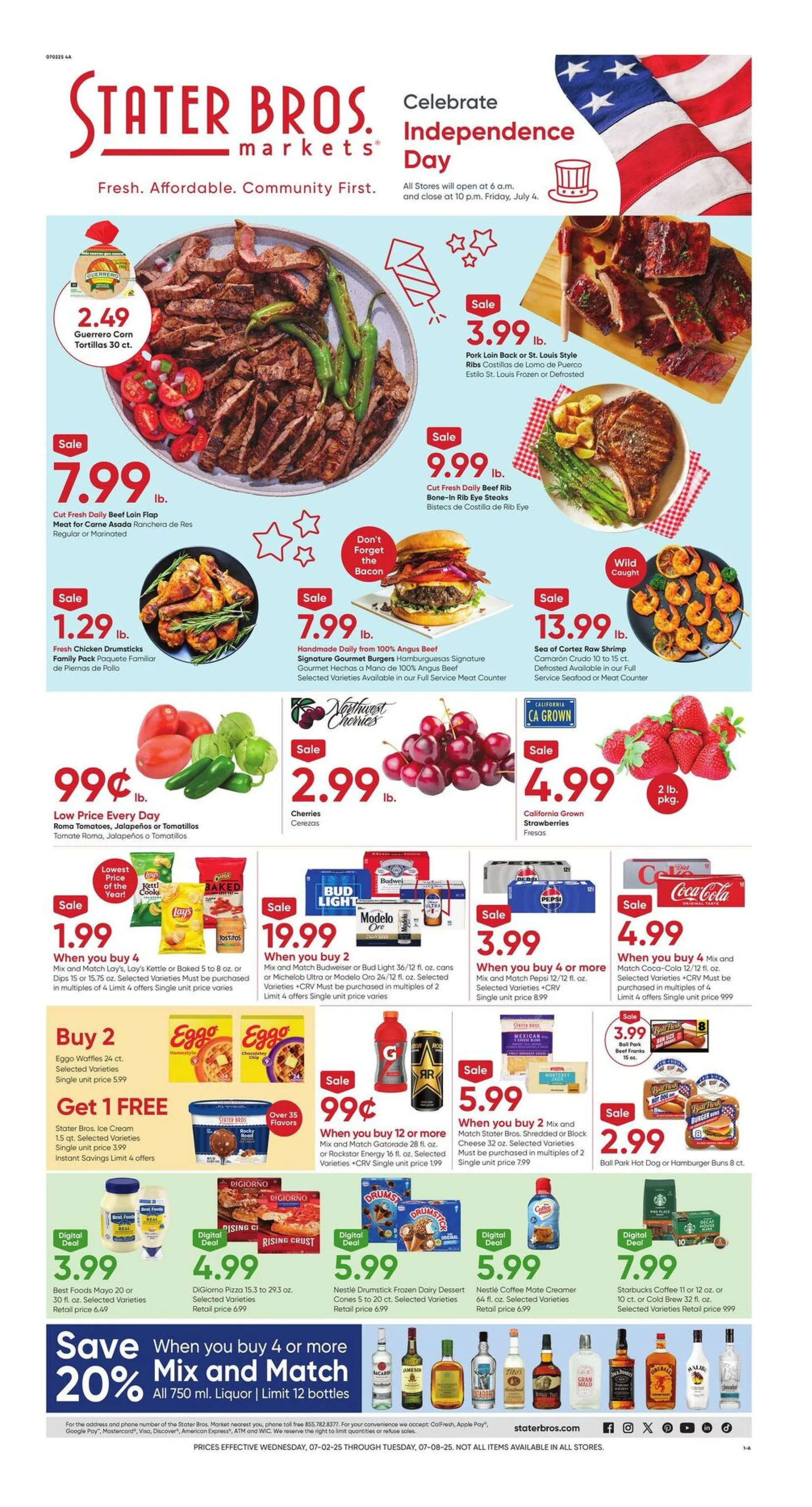 Weekly ad  Stater Bros. Sales from July 9 to July 15 2025 - Page 1