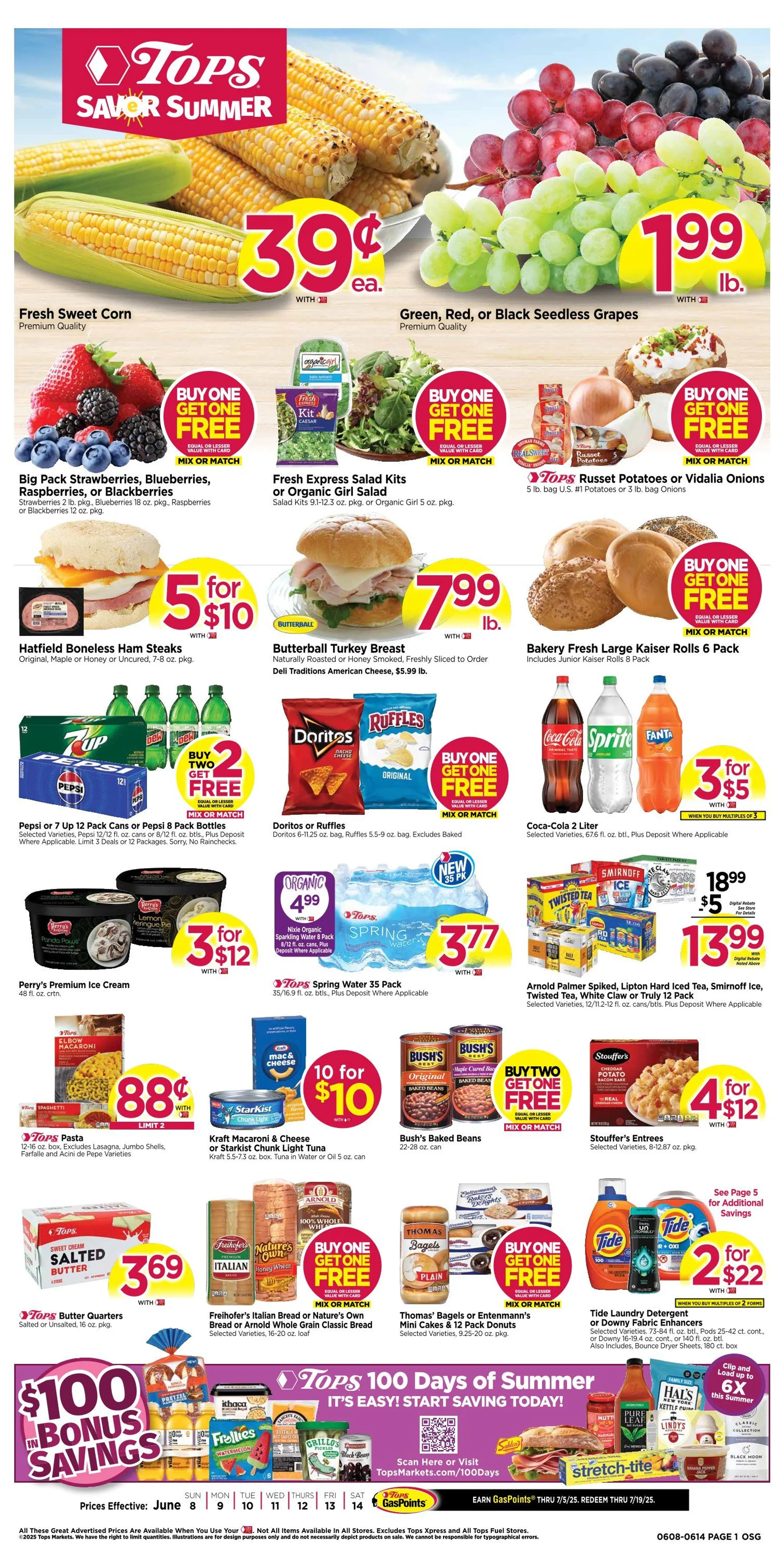 Weekly ad  Tops Friendly Market Deals from June 10 to June 14 2025 - Page 1