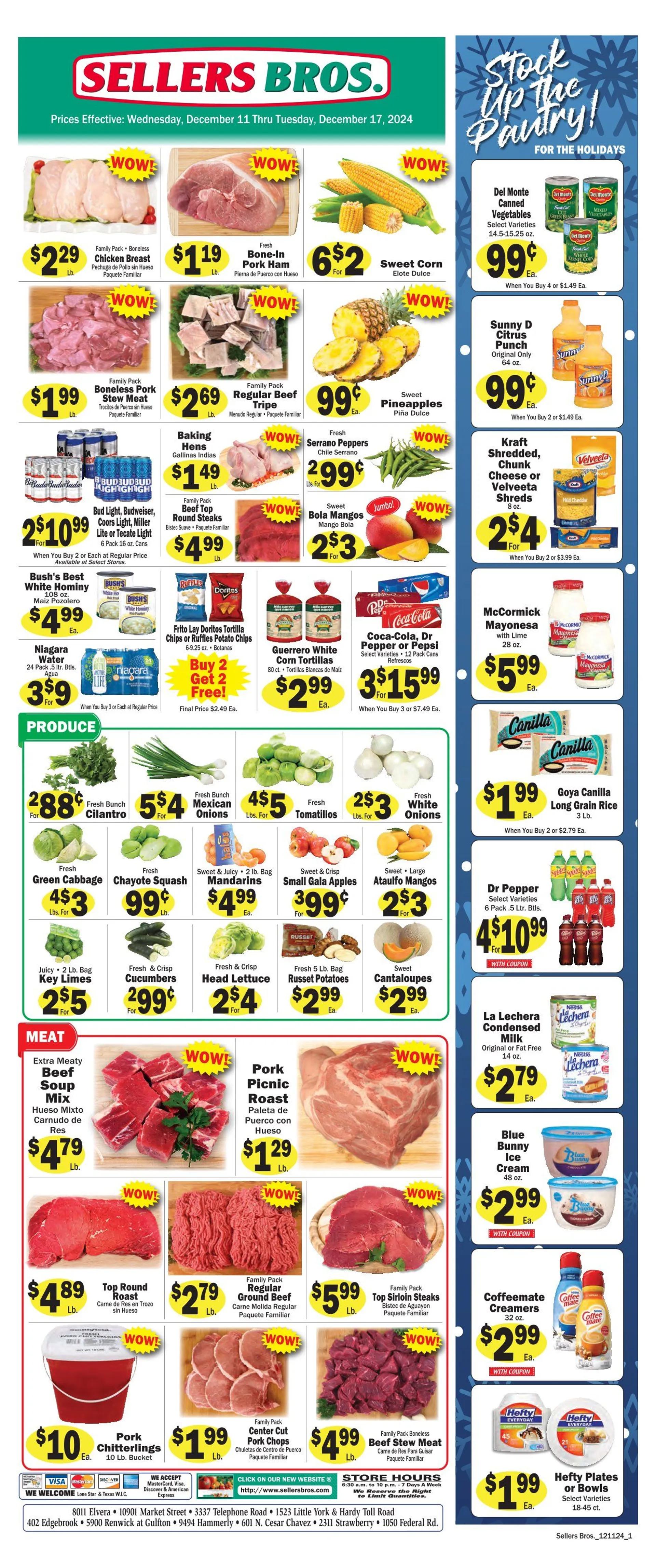 Weekly ad Sellers Bros Weekly Ad from December 11 to December 17 2024 - Page 