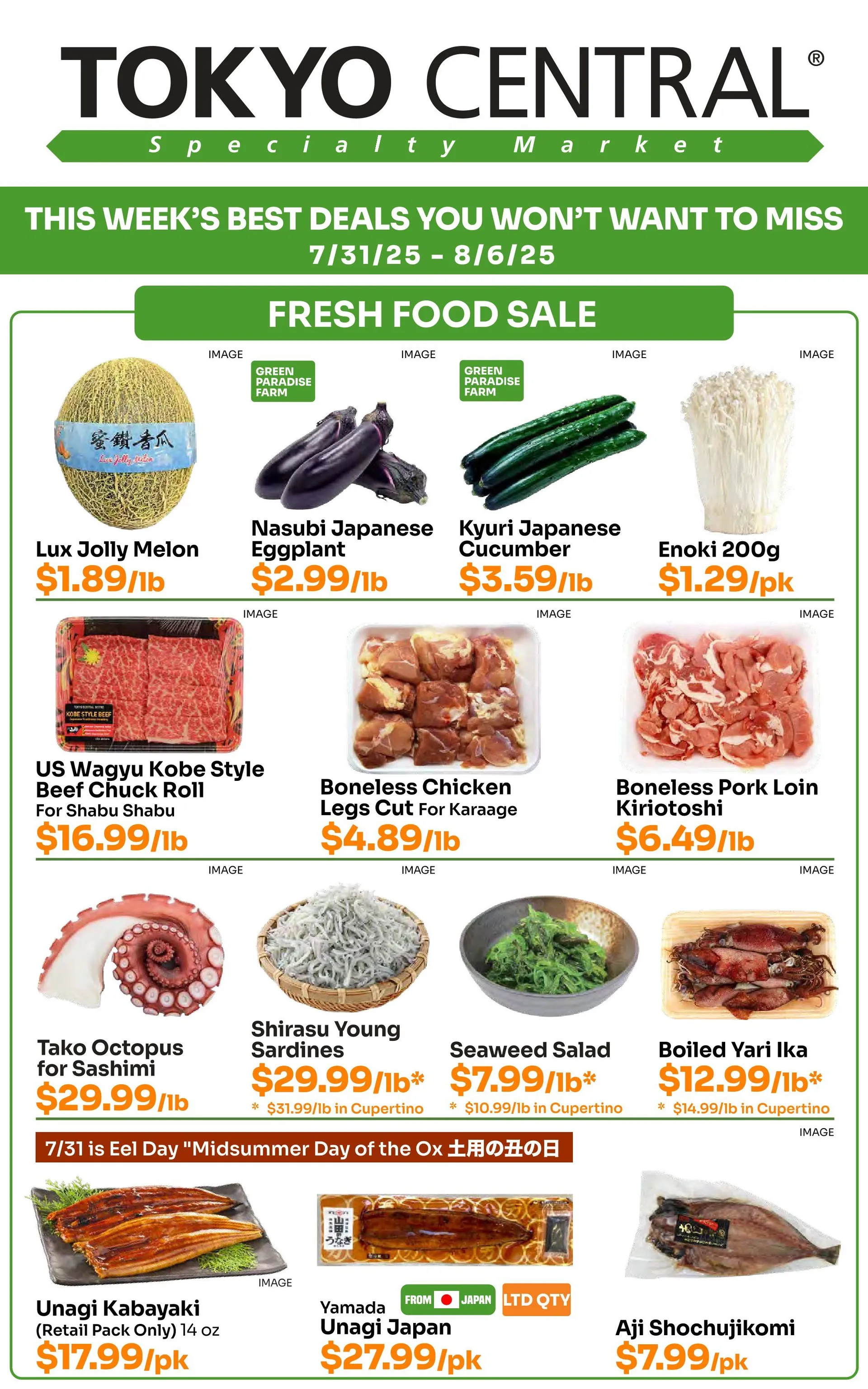 Weekly ad Tokyo Central Specialty Market Sales from July 31 to August 6 2025 - Page 1