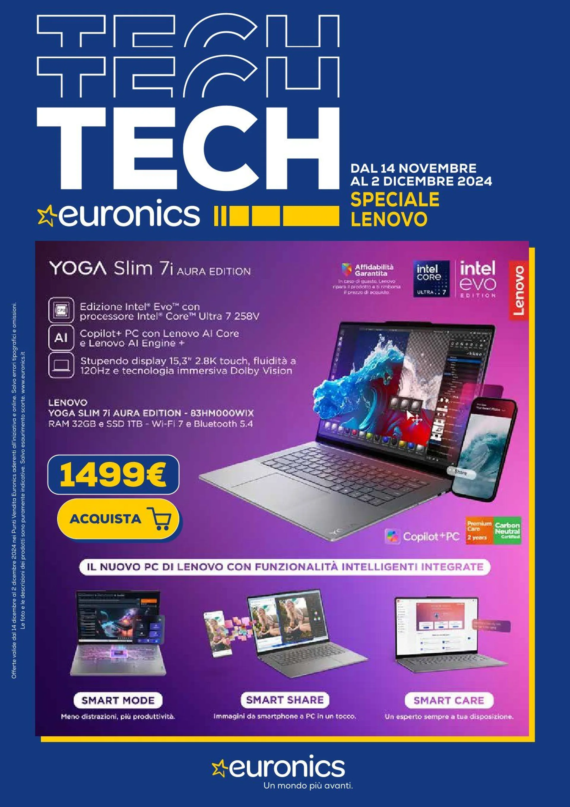 Euronics Brochure Offerte da 14 novembre a 2 dicembre di 2024 - Pagina del volantino 