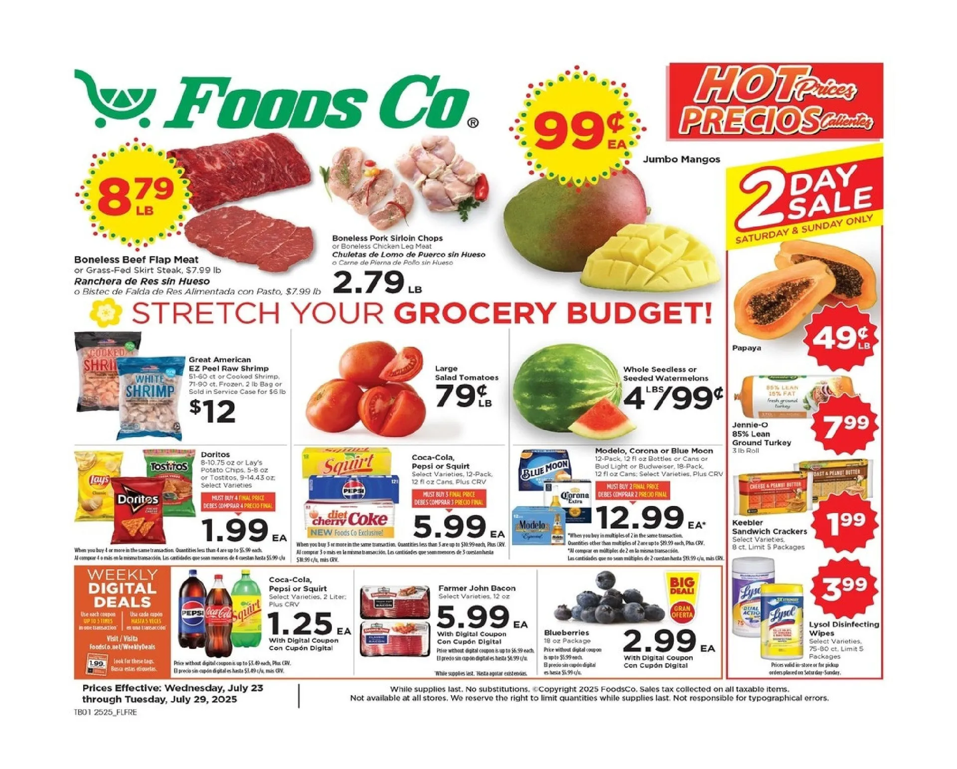 Weekly ad Foods Co. Sales from July 23 to July 29 2025 - Page 1