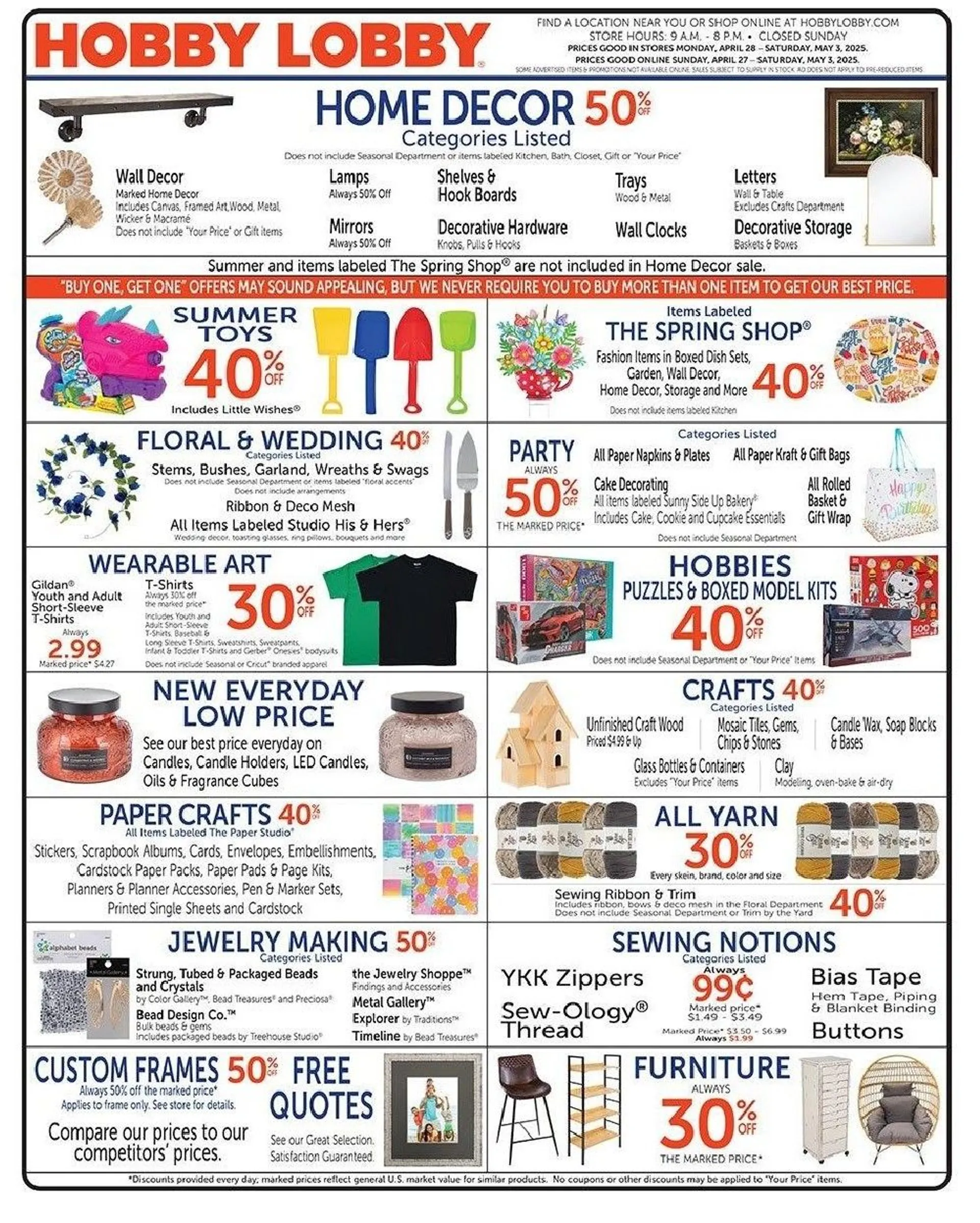 Weekly ad Hobby Lobby Deals from April 29 to May 1 2025 - Page 