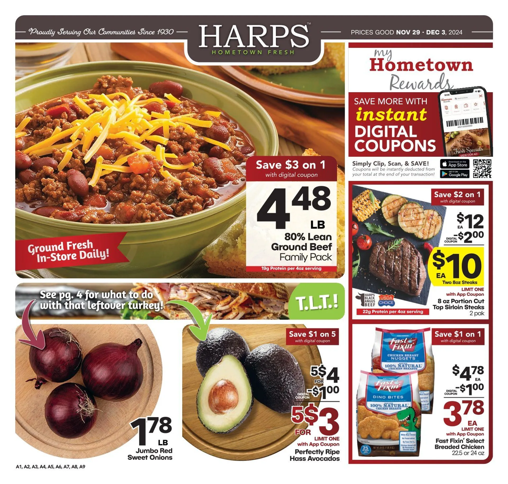 Weekly ad Harps Foods Weekly Ad from November 29 to December 3 2024 - Page 