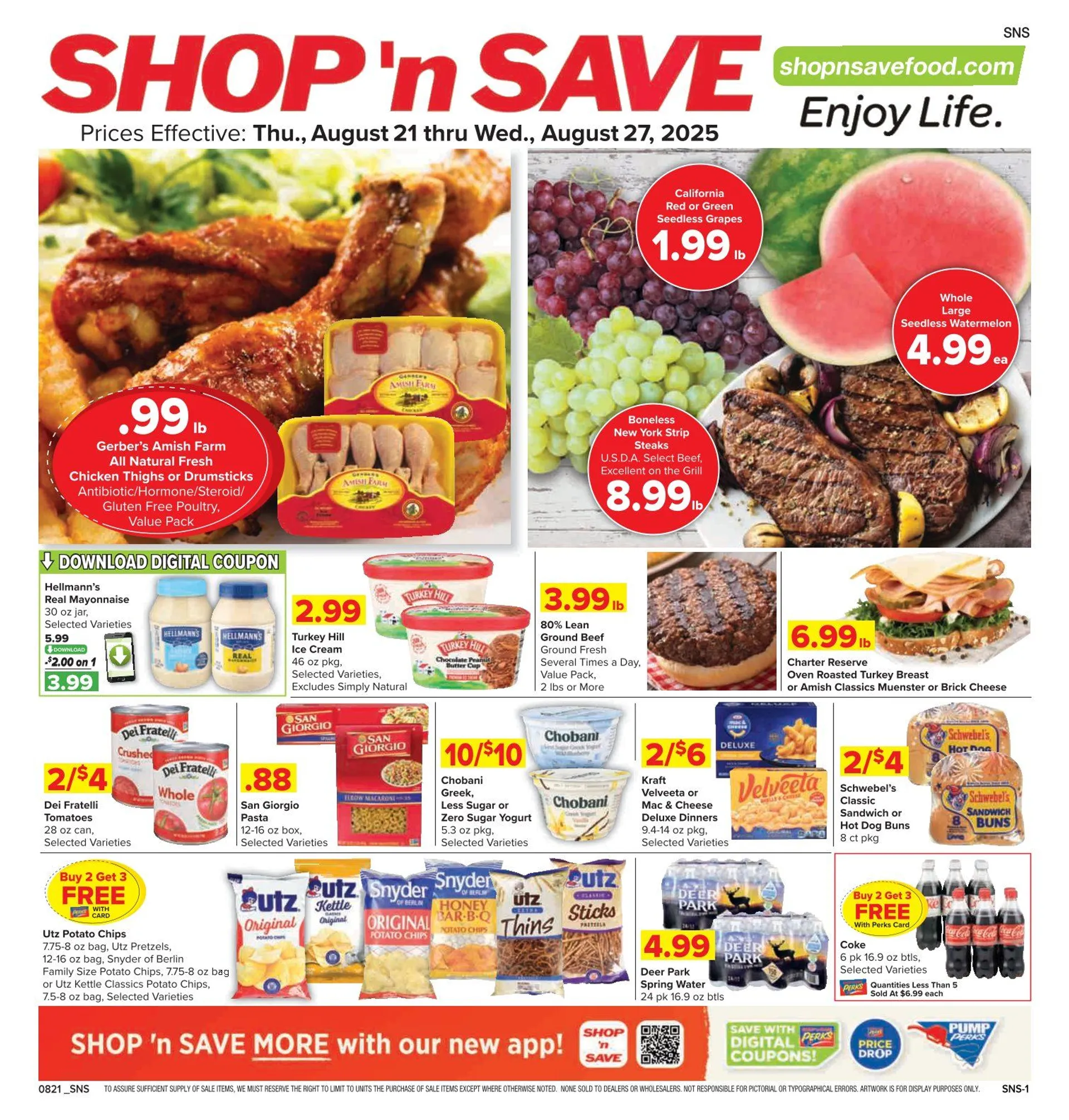 Weekly ad Shop'n Save weekly ads from August 21 to August 27 2025 - Page 1