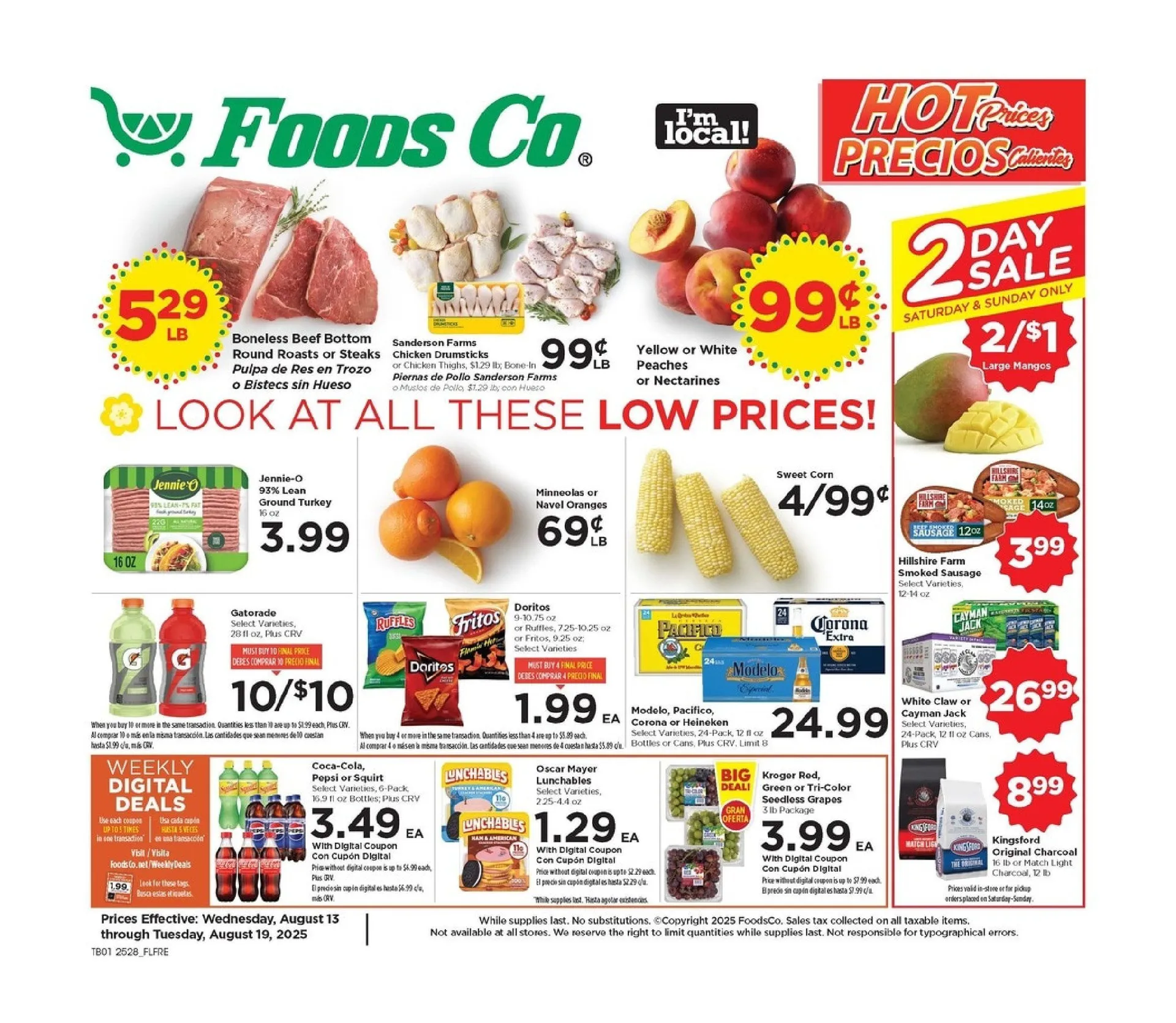 Weekly ad Foods Co. Sales from August 13 to August 19 2025 - Page 1