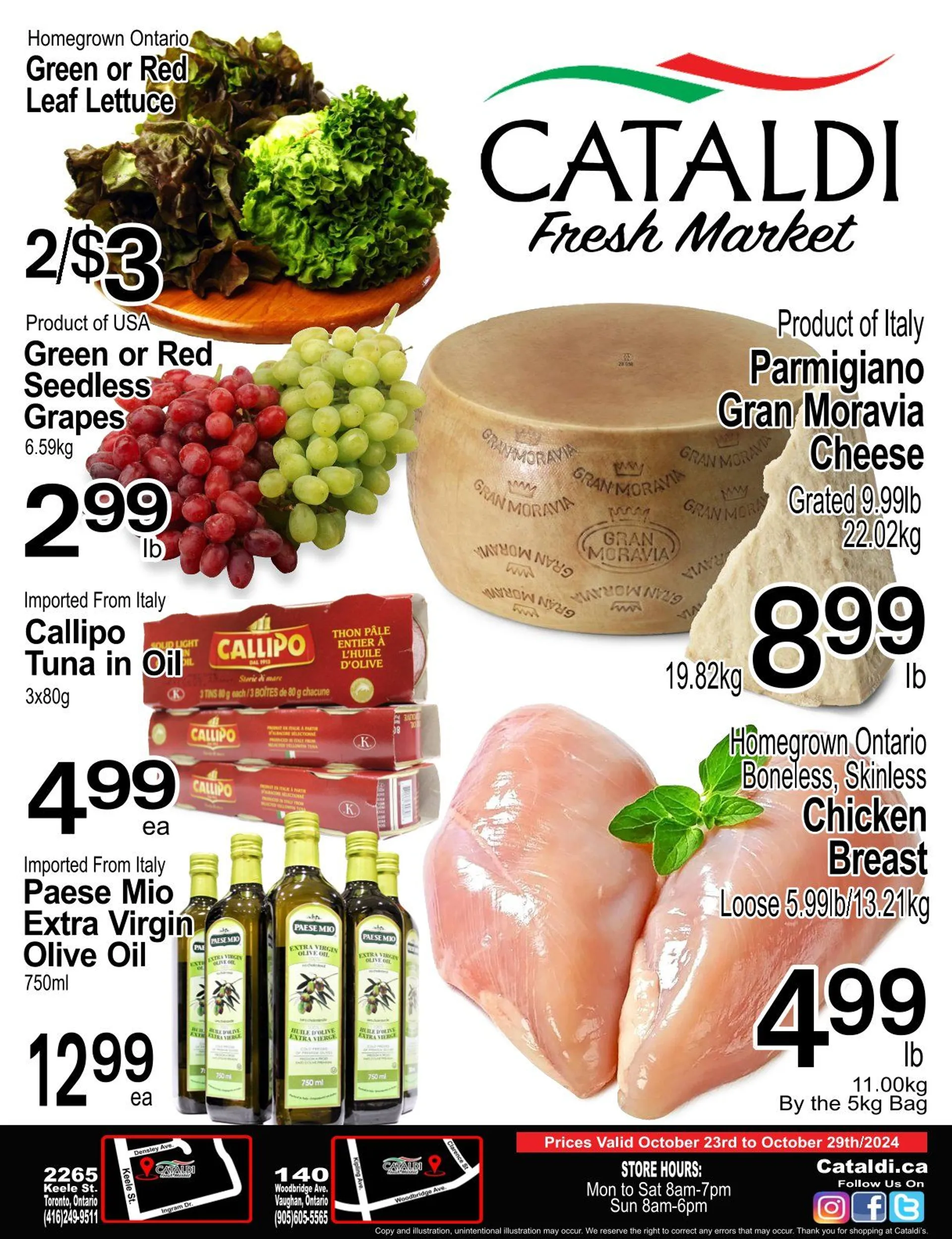 Cataldi Fresh Market Weekly Ad from October 23 to October 29 2024 - flyer page 