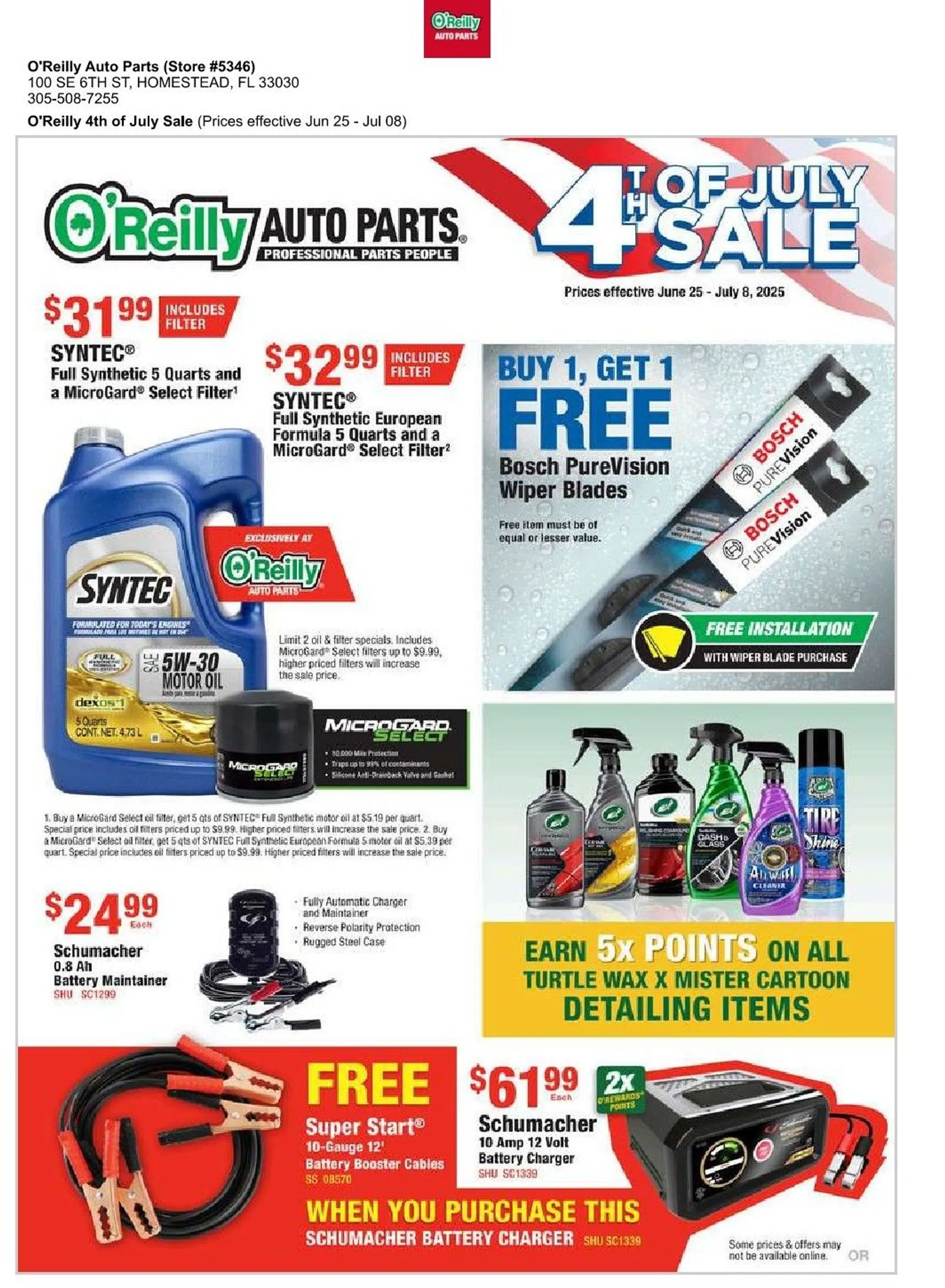 Weekly ad O'Reilly Auto Parts Deals from June 25 to July 8 2025 - Page 