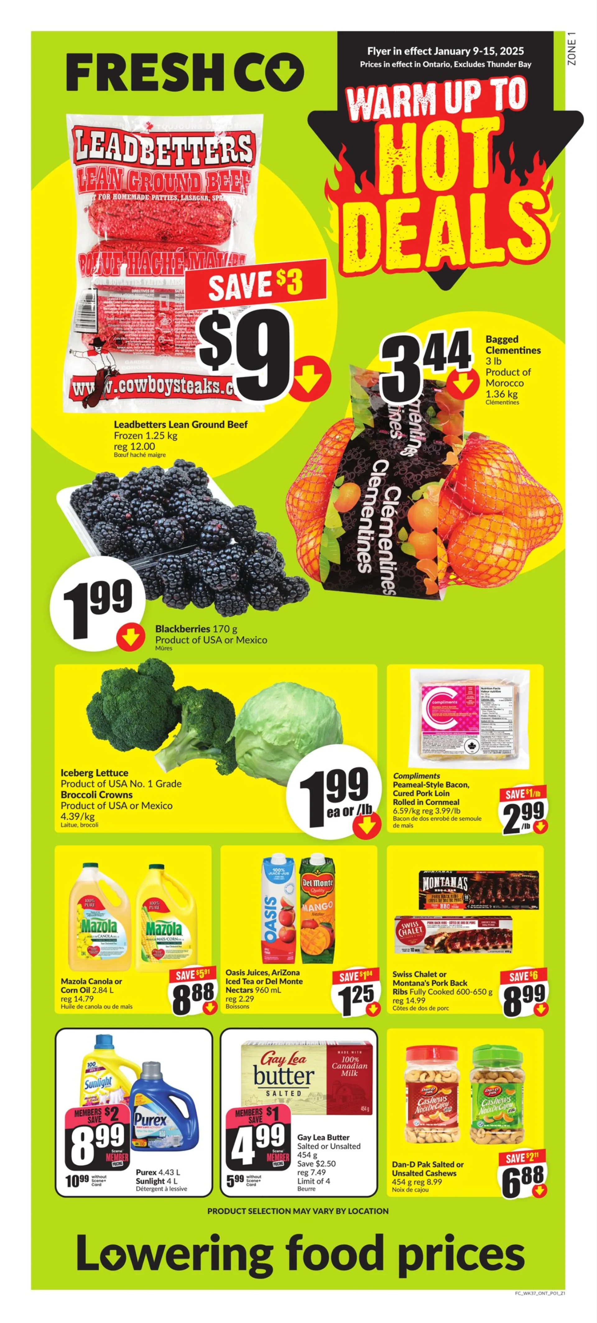 FreshCo. Sales from January 9 to January 15 2025 - flyer page 