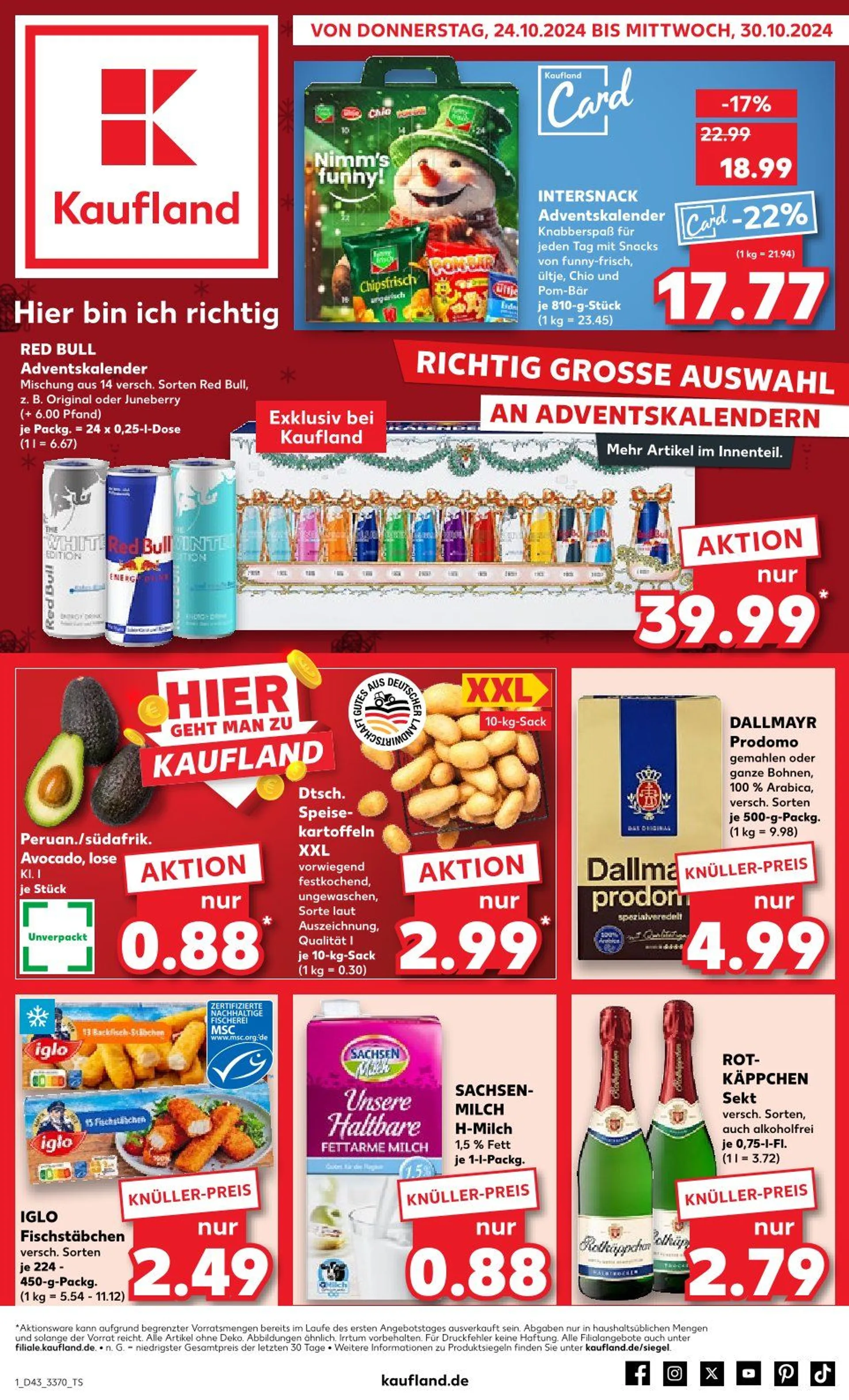 Kaufland Prospekt von 24. Oktober bis 30. Oktober 2024 - Prospekt seite 1