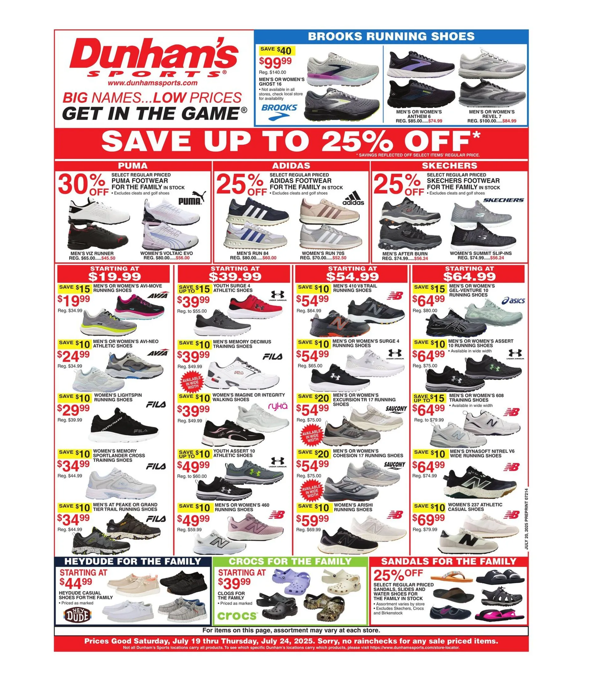 Weekly ad Dunham's Sports Sales from July 19 to July 24 2025 - Page 1