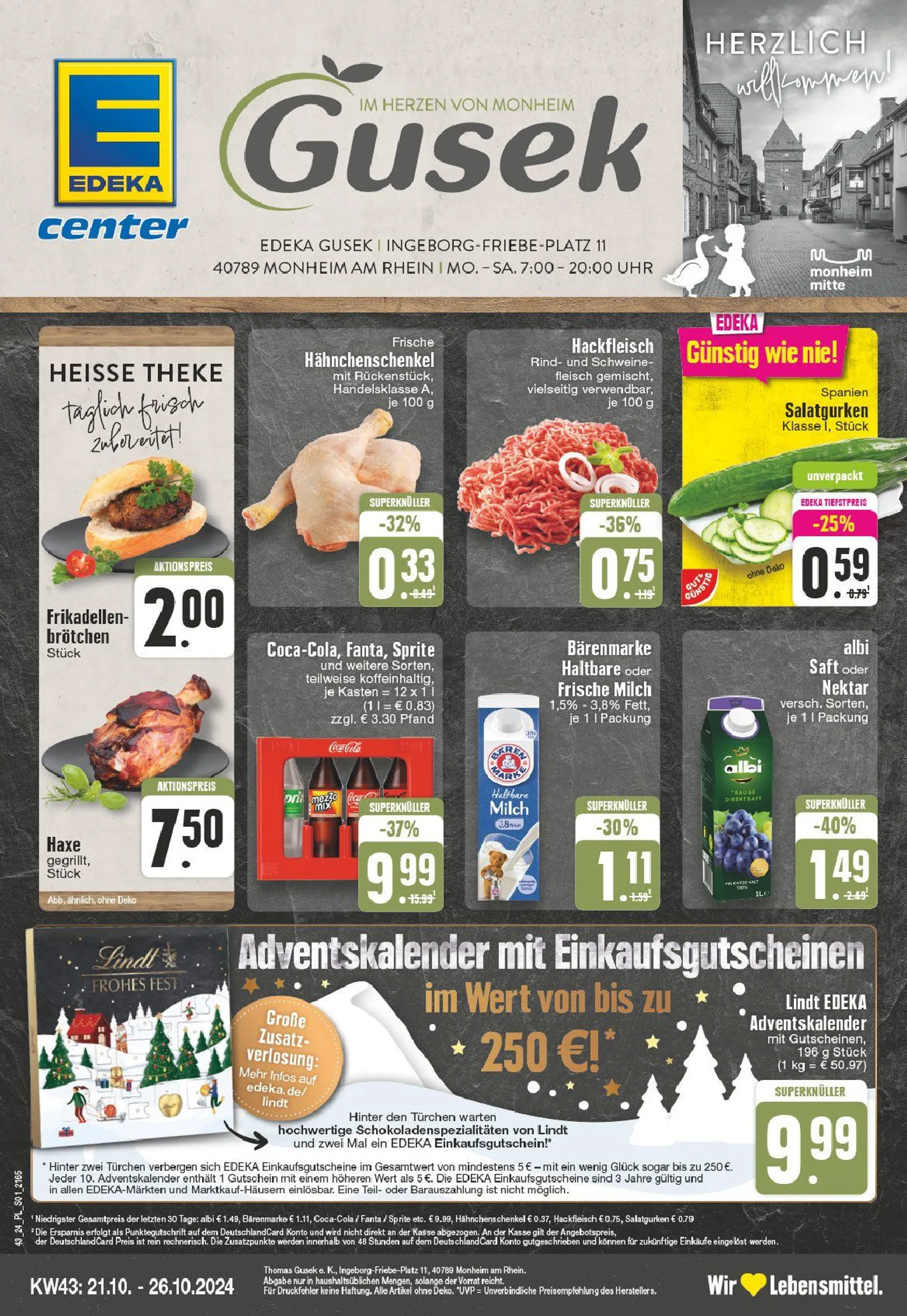 Edeka Prospekt von 21. Oktober bis 28. Oktober 2024 - Prospekt seite 1