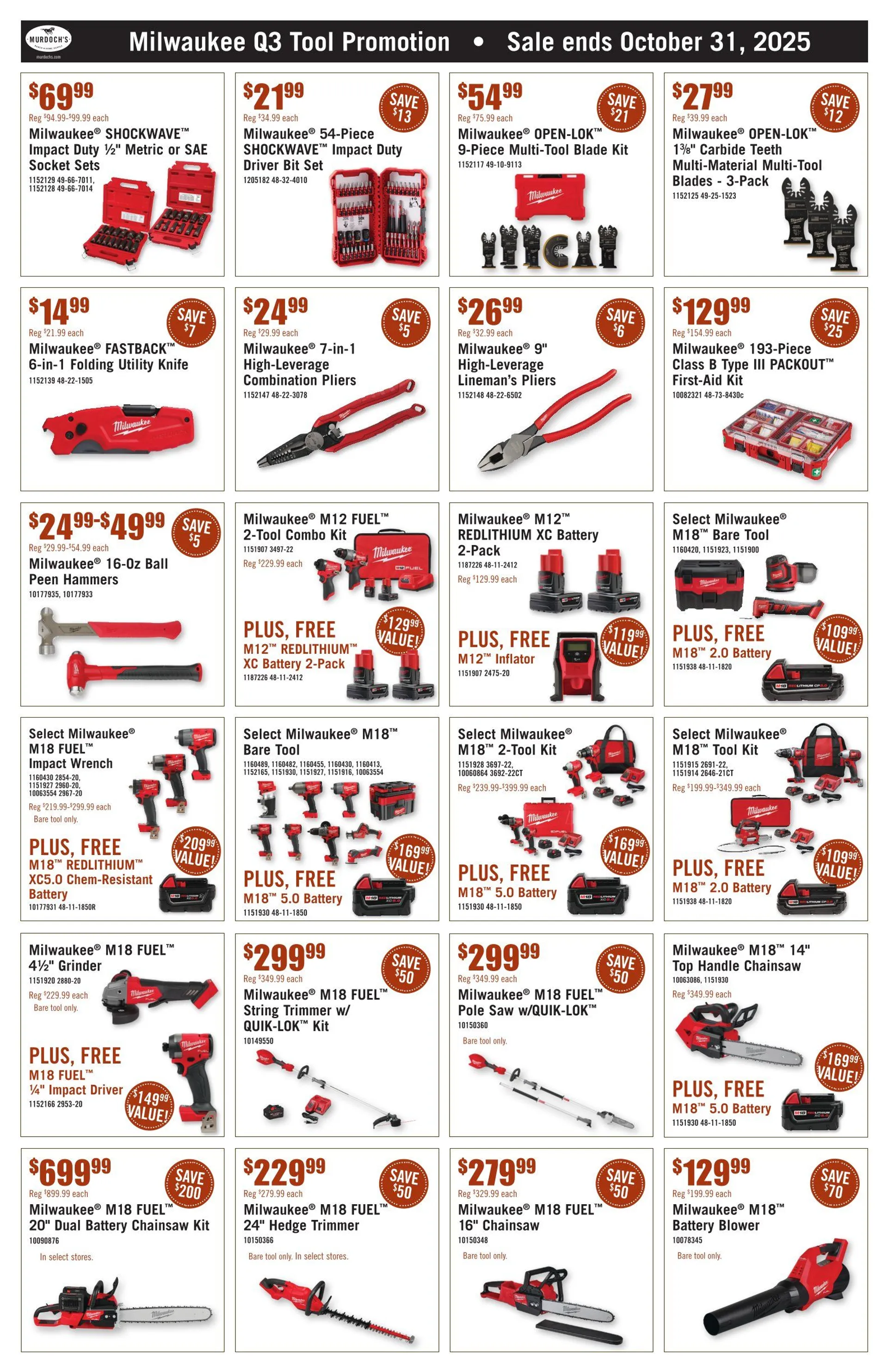 Weekly ad Murdoch’s weekly ads from August 21 to October 31 2025 - Page 1