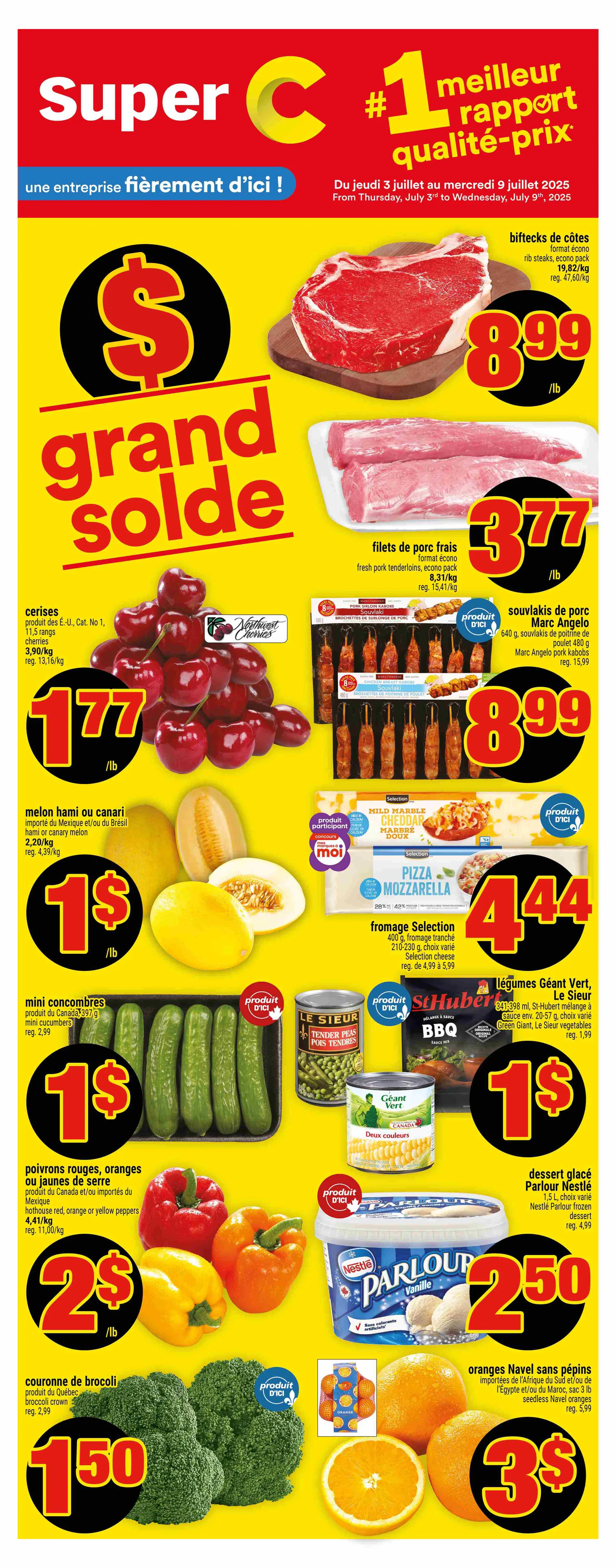 Super C Sales from July 3 to July 9 2025 - flyer page 1