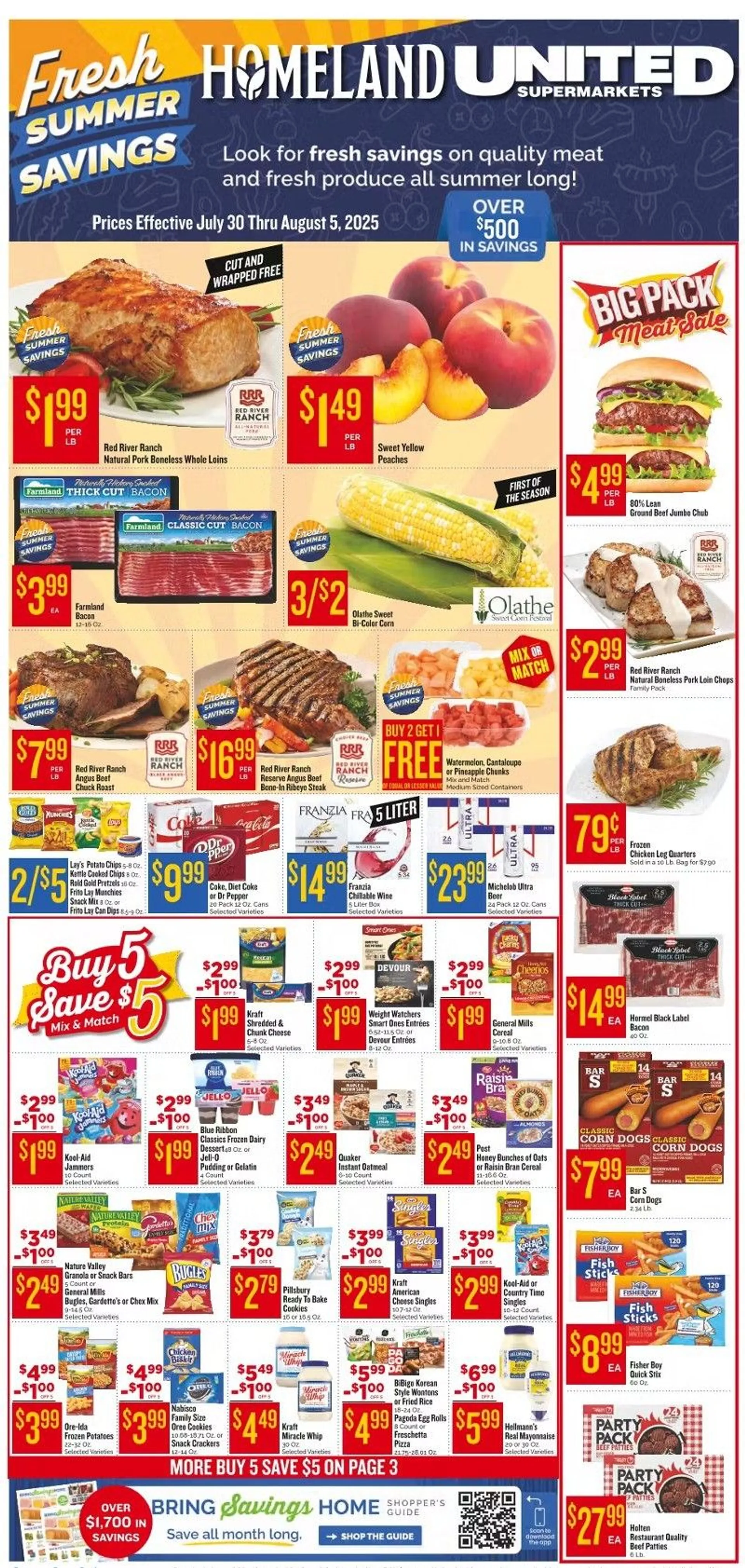 Weekly ad Homeland Sales from July 30 to August 5 2025 - Page 1