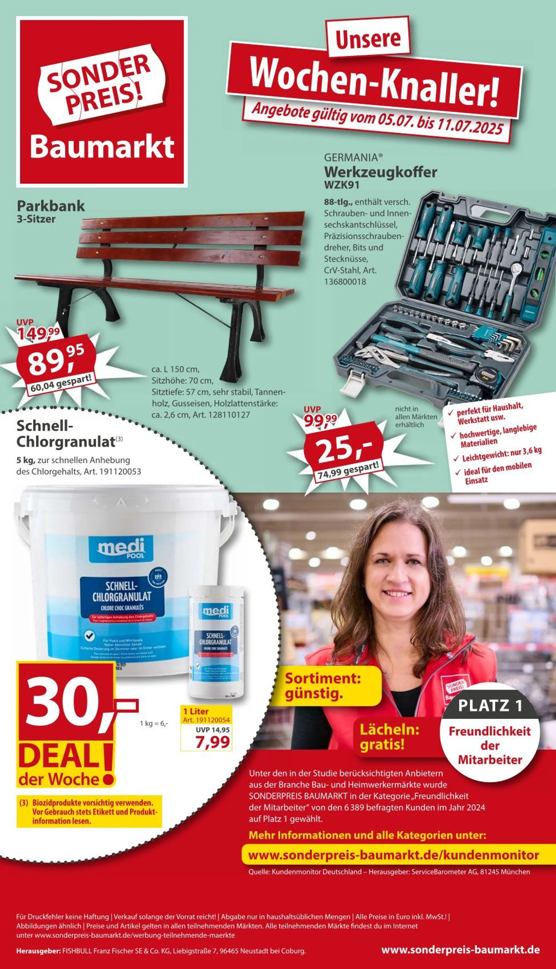  Sonderpreis-Baumarkt Prospekte  von 5. Juli bis 11. Juli 2025 - Prospekt seite 1