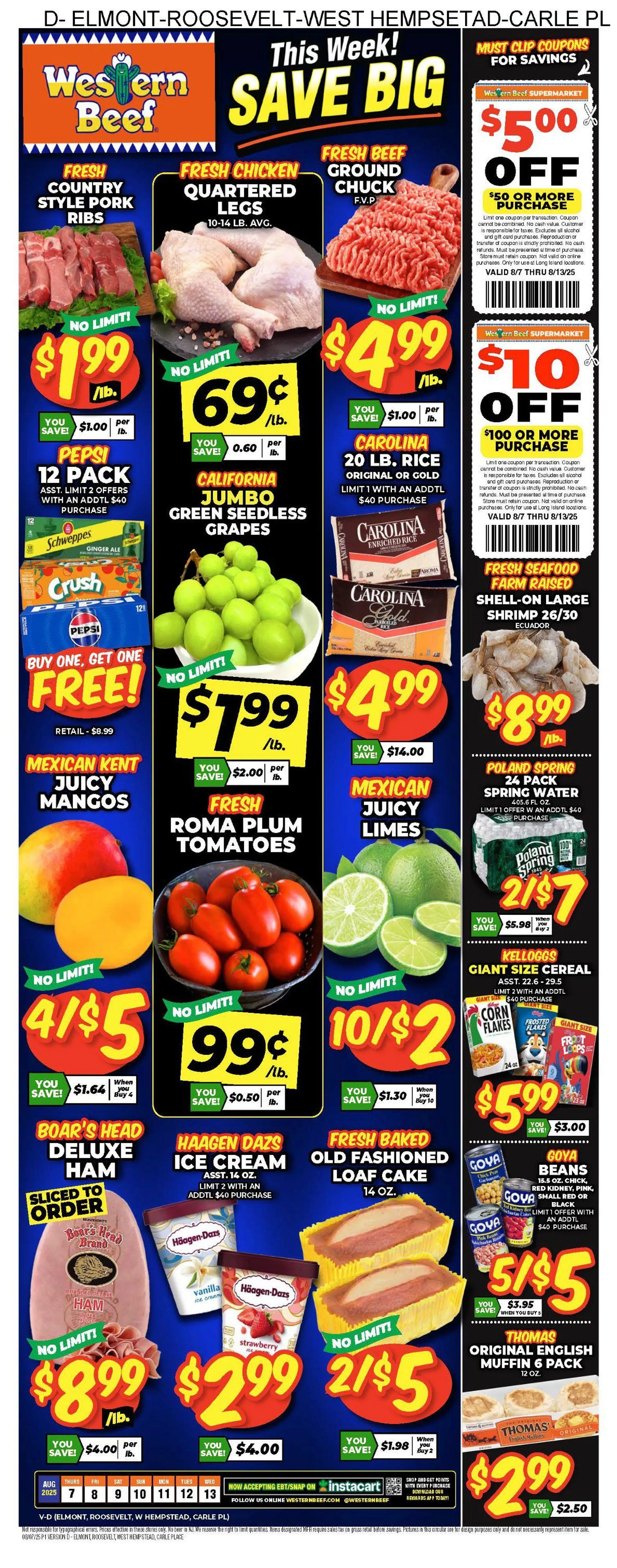 Weekly ad Western Beef Sales from August 7 to August 13 2025 - Page 1