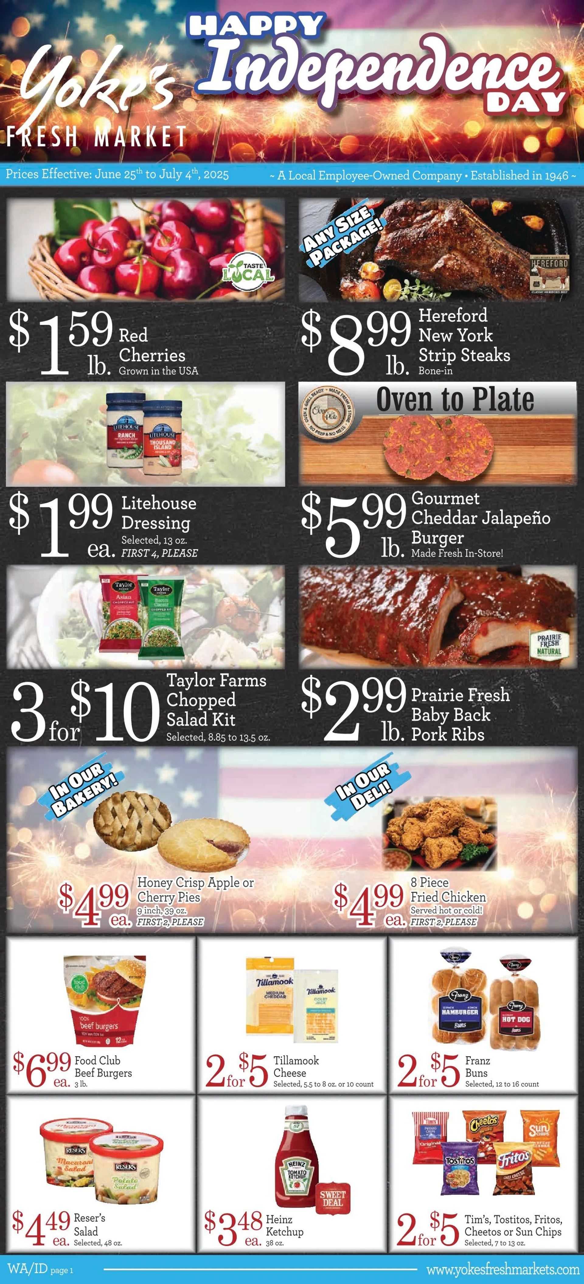 Weekly ad  Yoke's Fresh Market Sales from June 25 to July 4 2025 - Page 1