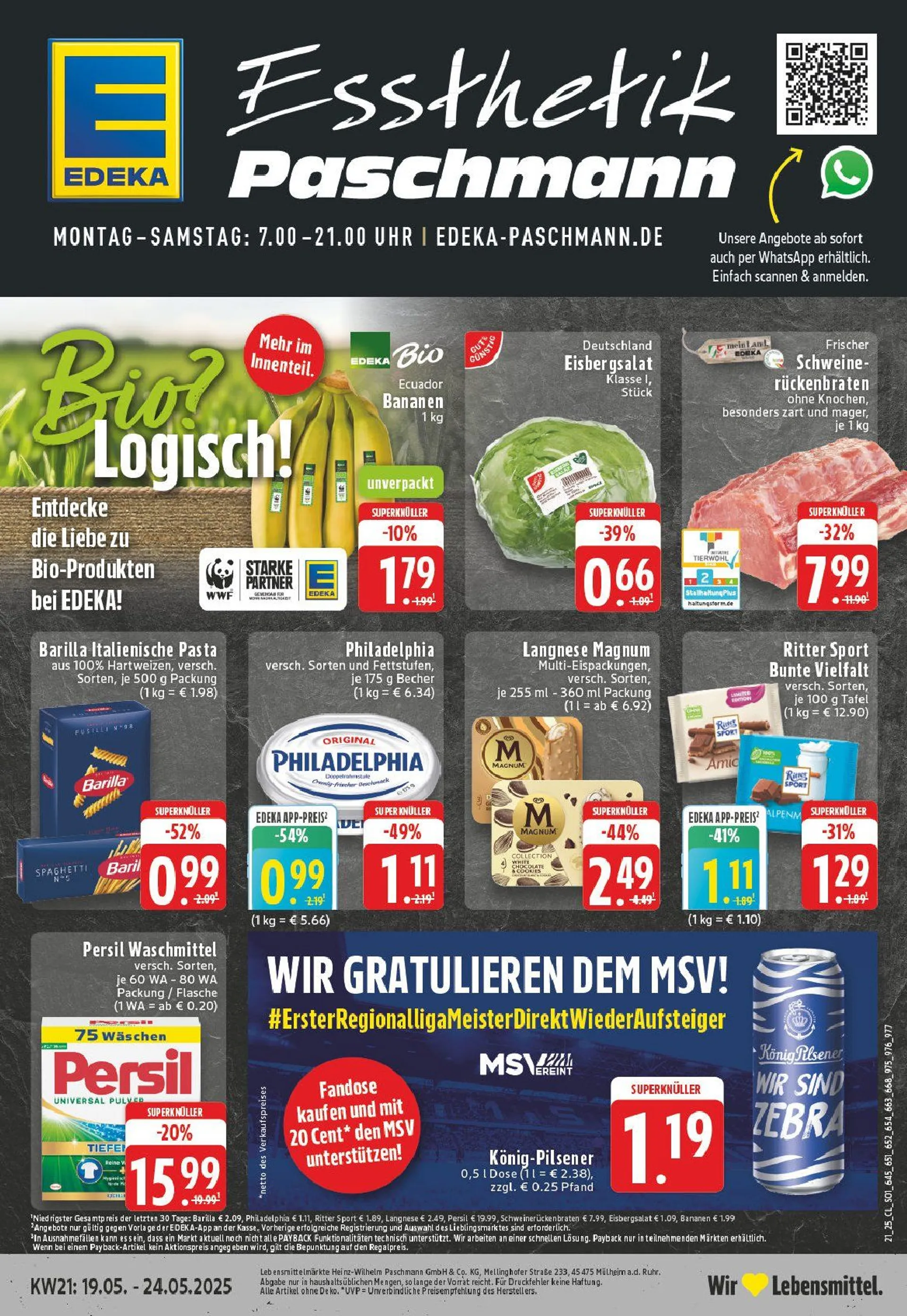 Edeka Prospekt von 19. Mai bis 24. Mai 2025 - Prospekt seite 