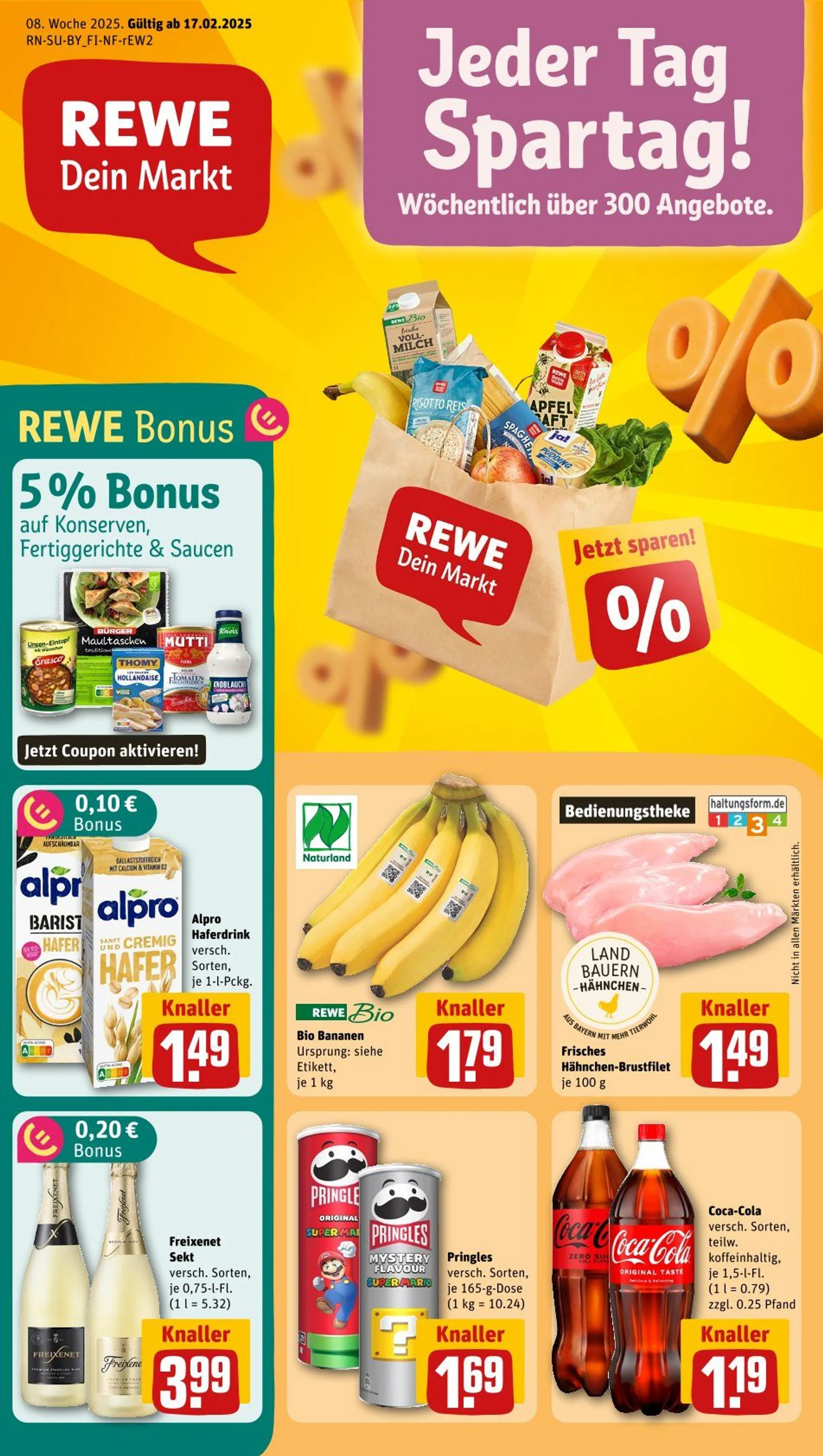 REWE Prospekt  von 17. Februar bis 23. Februar 2025 - Prospekt seite 1